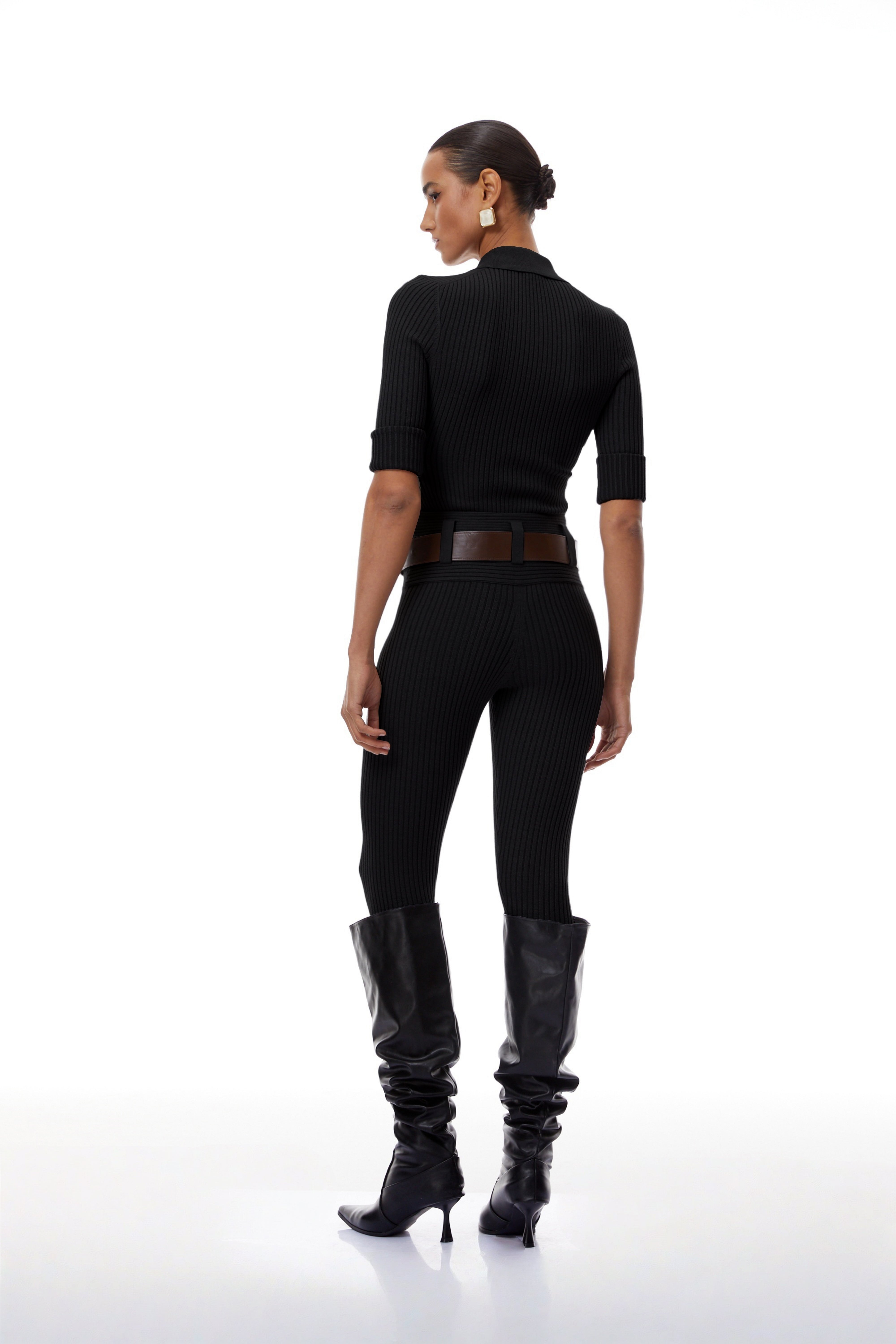 Knitted Polo Bodysuit & Trousers