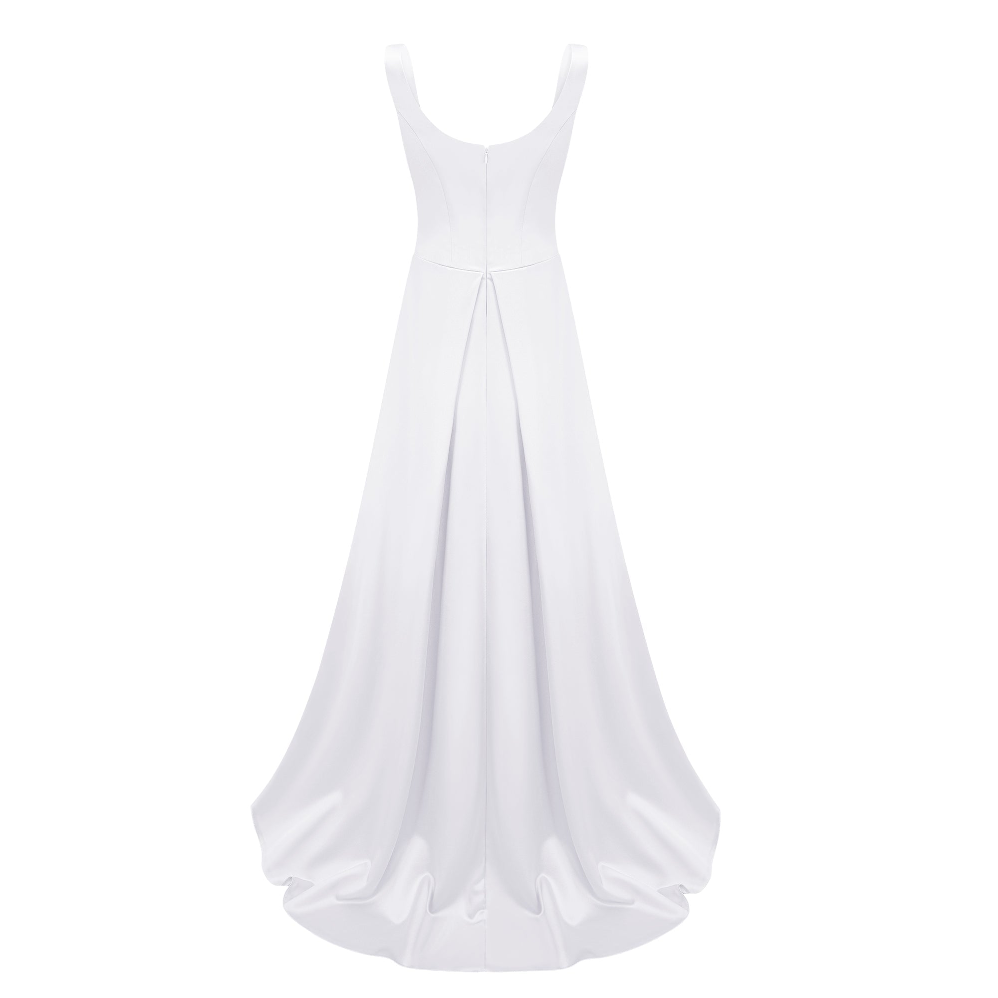 Fiona White Satin Square Neck Maxi Dress (Final Sale)