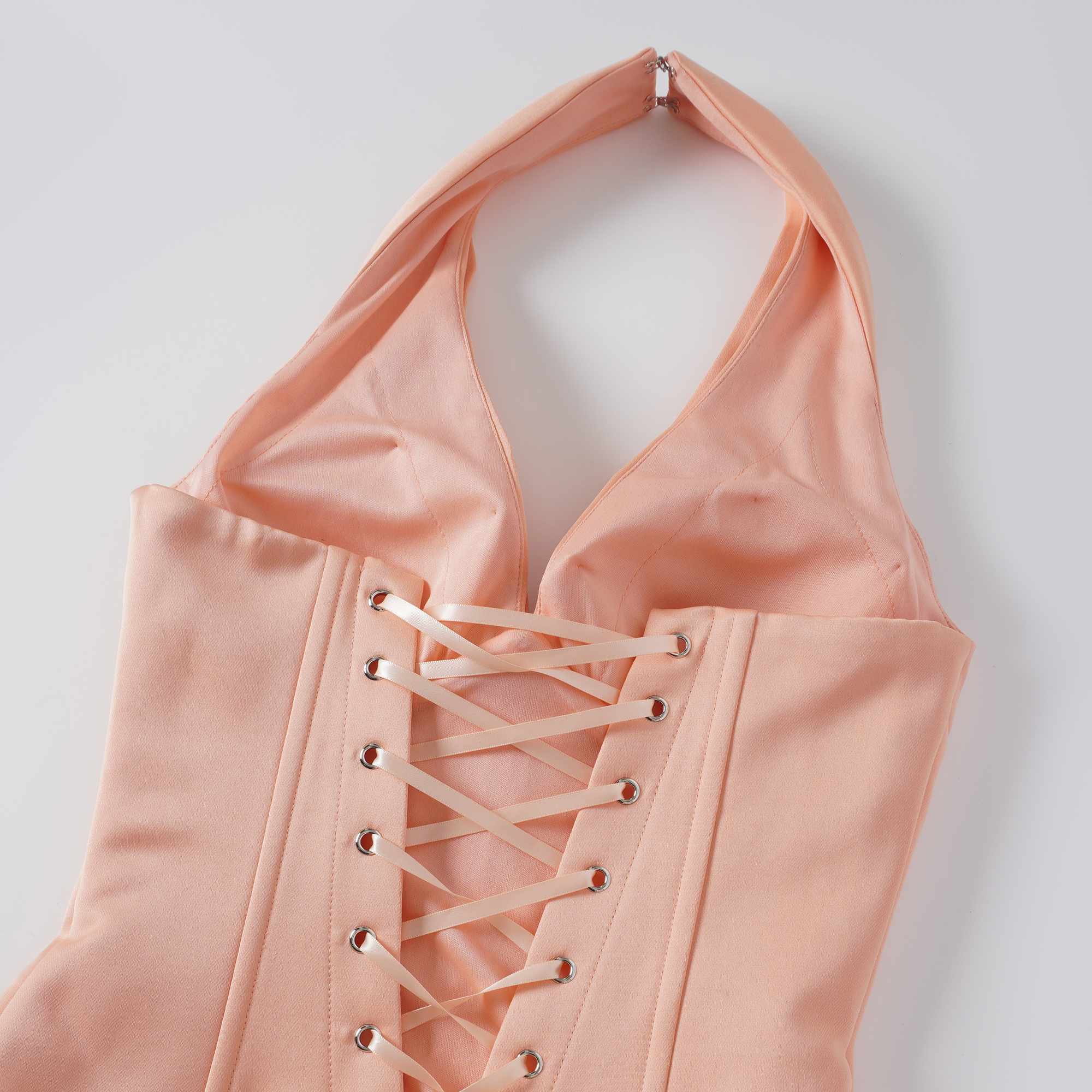 Aurélie Orange Halterneck Mermaid Maxi Dress (Final Sale-US Only)