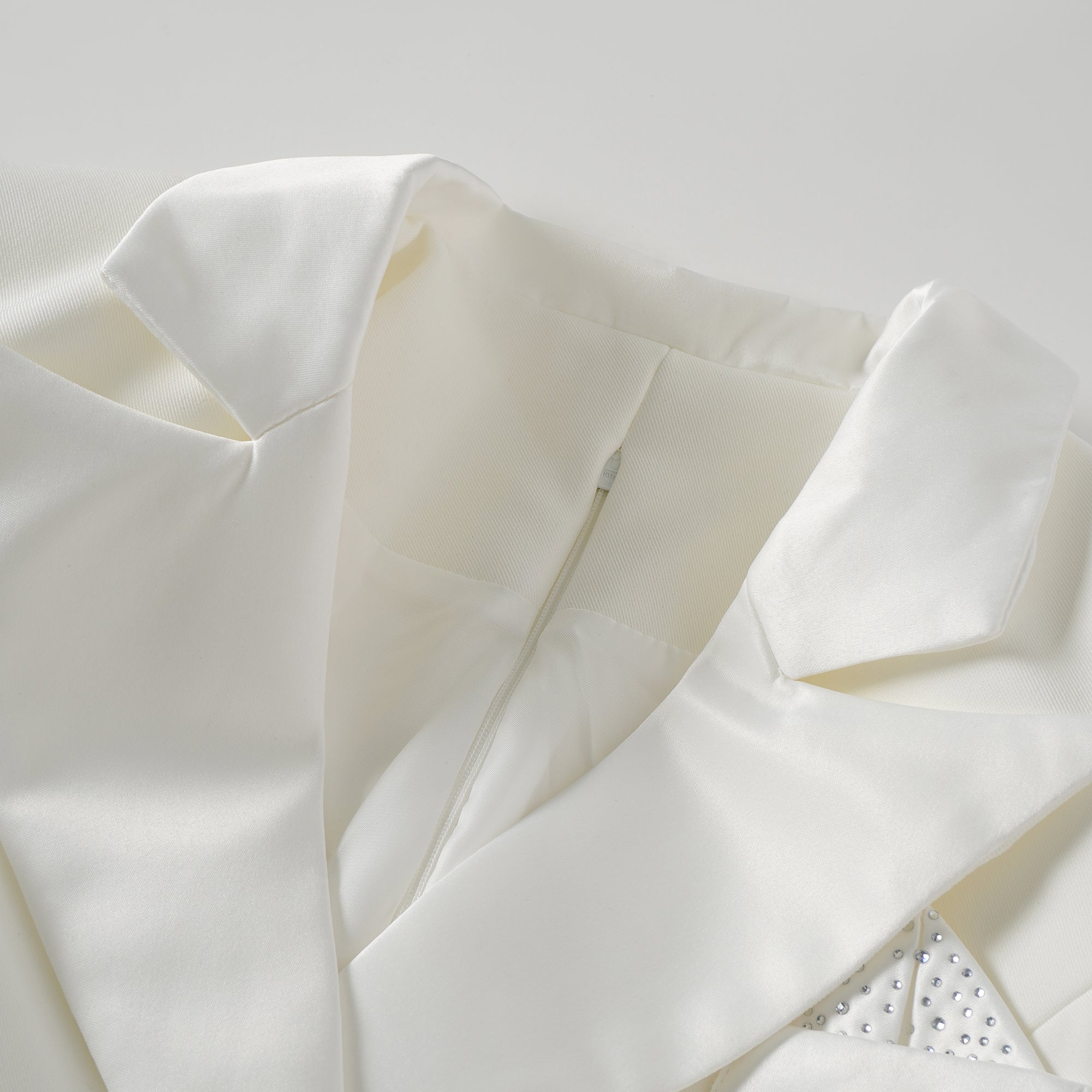 Inmaculada White Boned Bodice Mini Blazer Dress (Final Sale)
