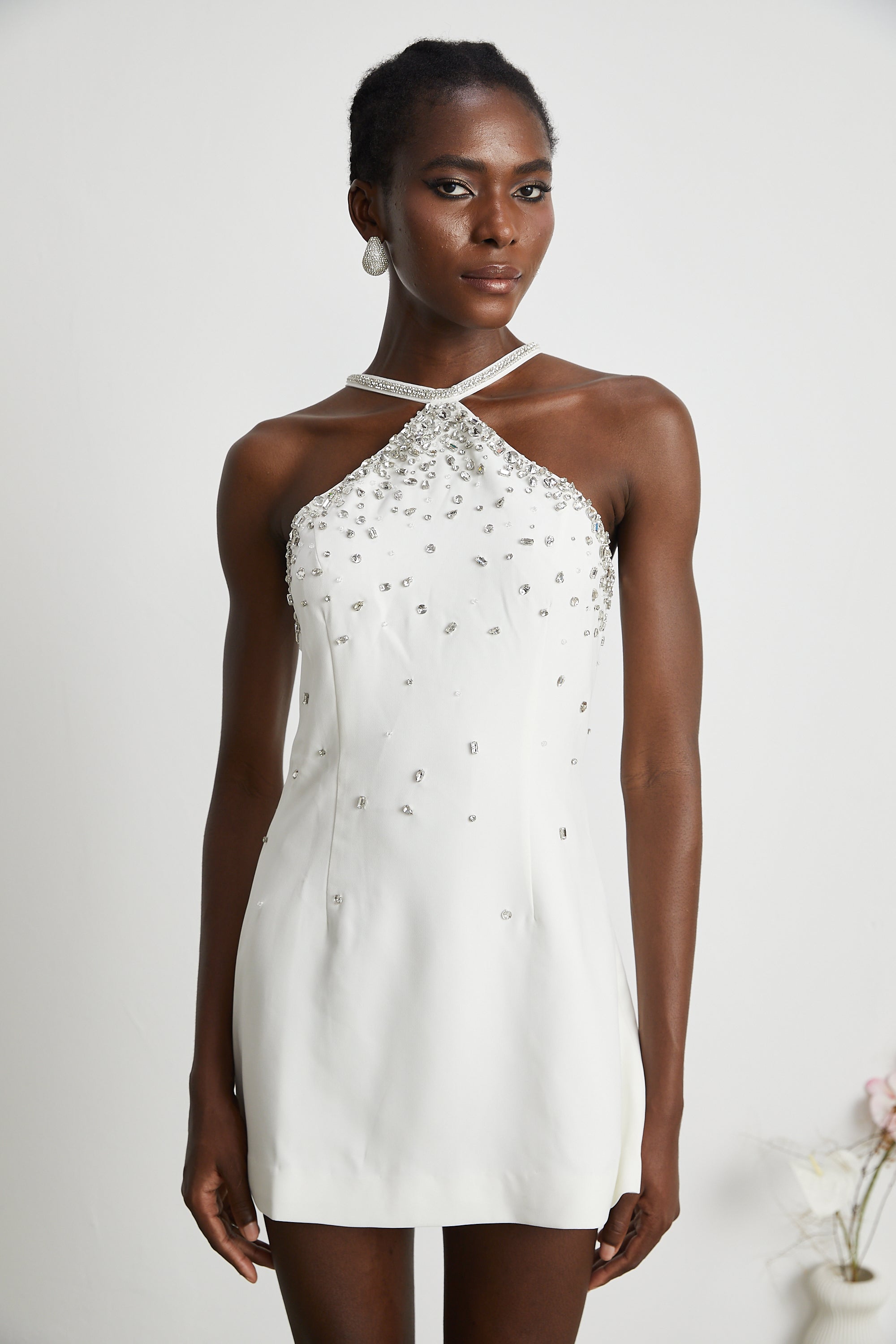 Embellished Mini Dress