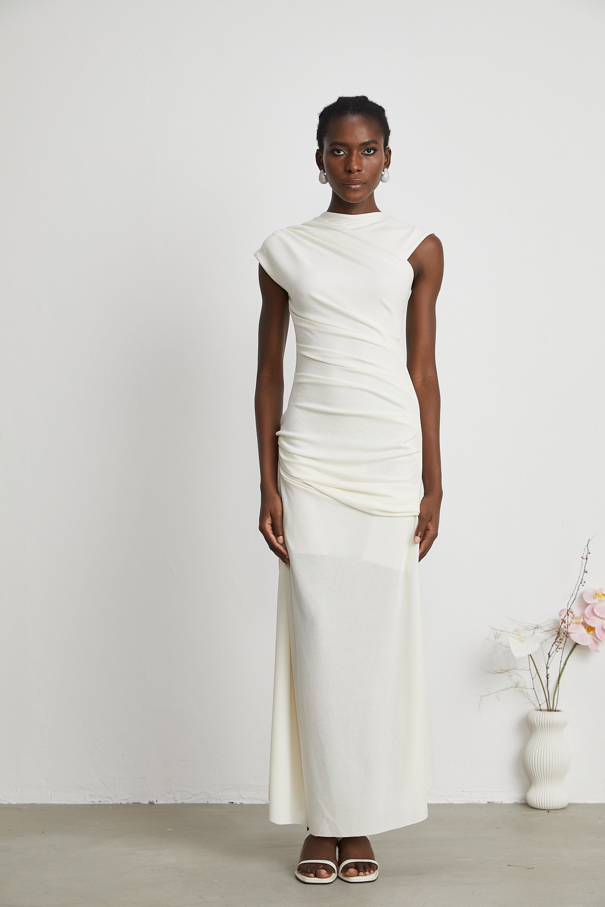 Lanetta jersey-knit draped maxi dress (Final Sale-US Only)