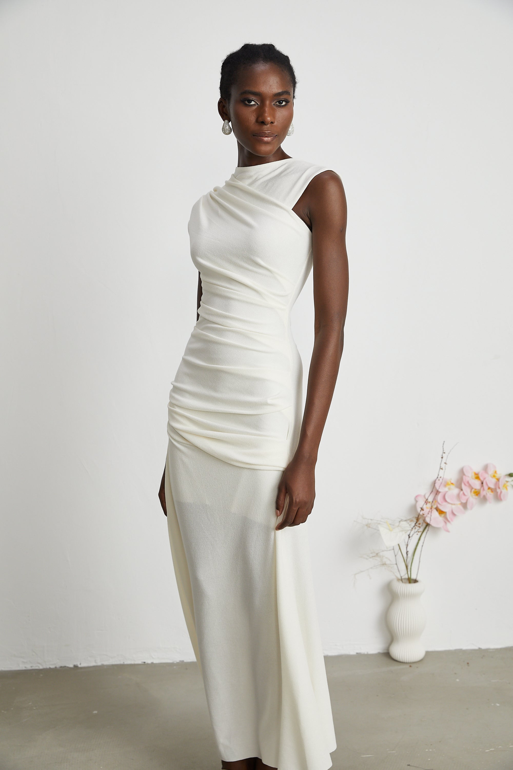 Lanetta jersey-knit draped maxi dress (Final Sale-US Only)