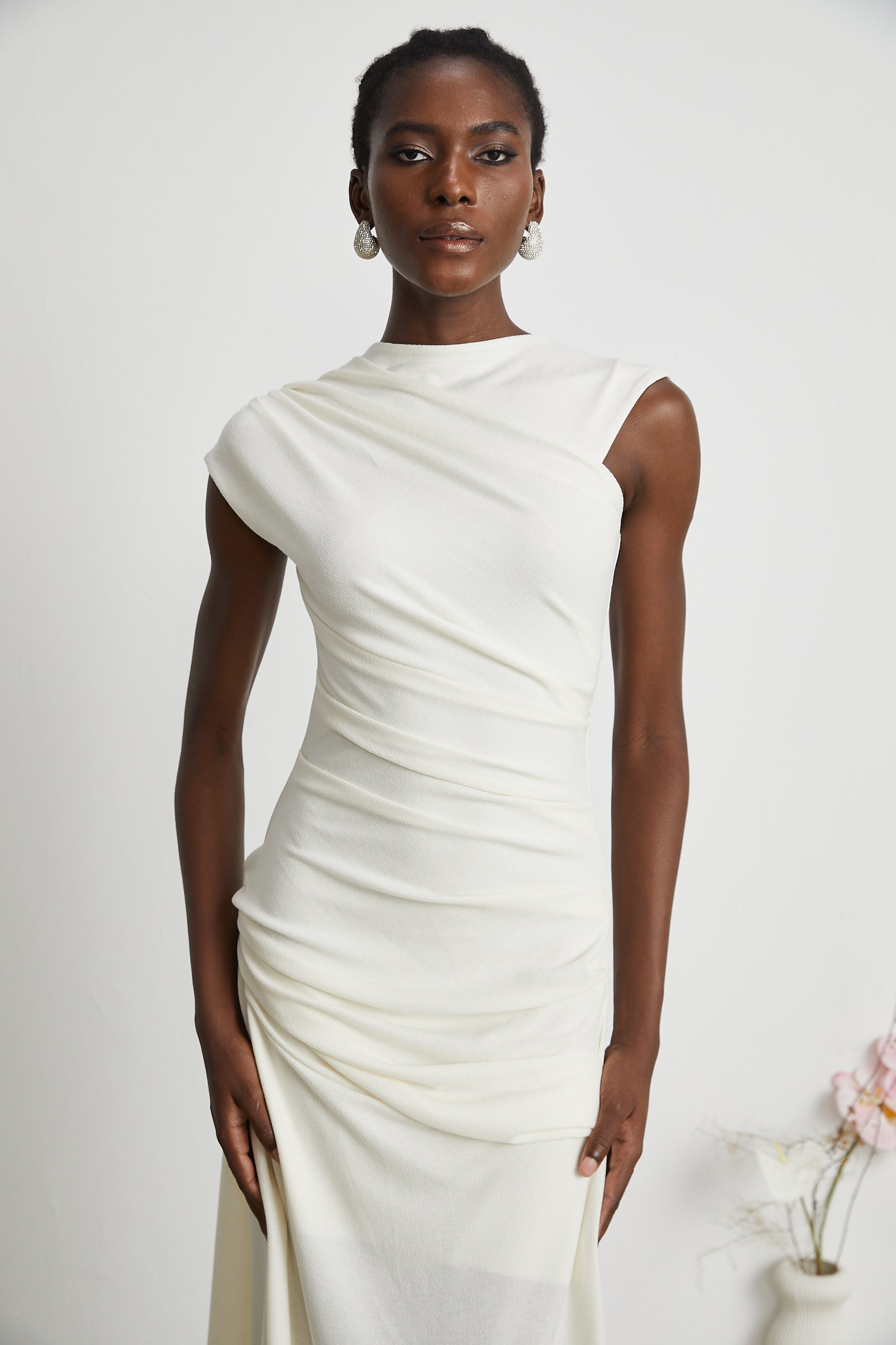 Lanetta jersey-knit draped maxi dress (Final Sale)