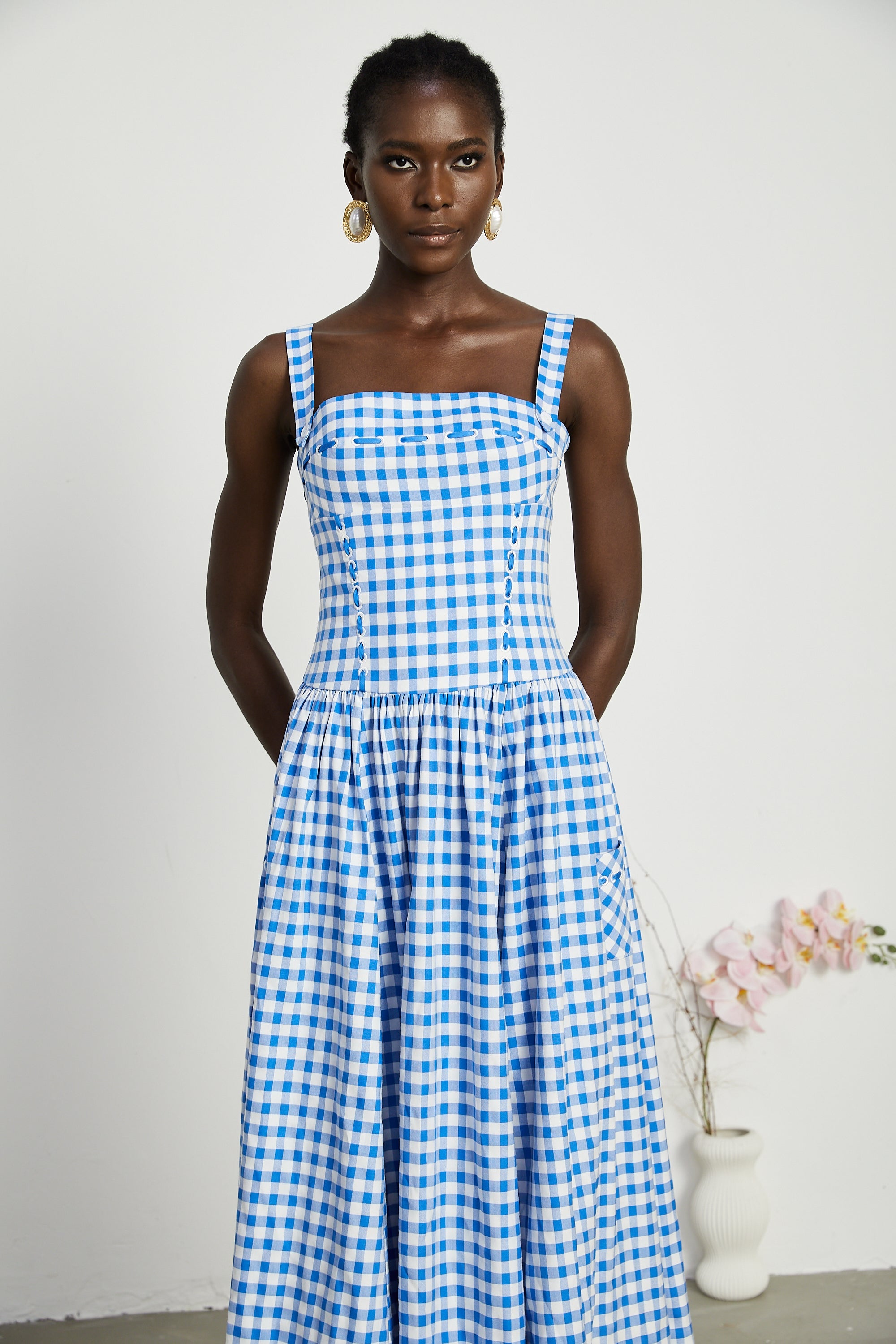 Diane gingham midi dress (Final Sale-US Only)