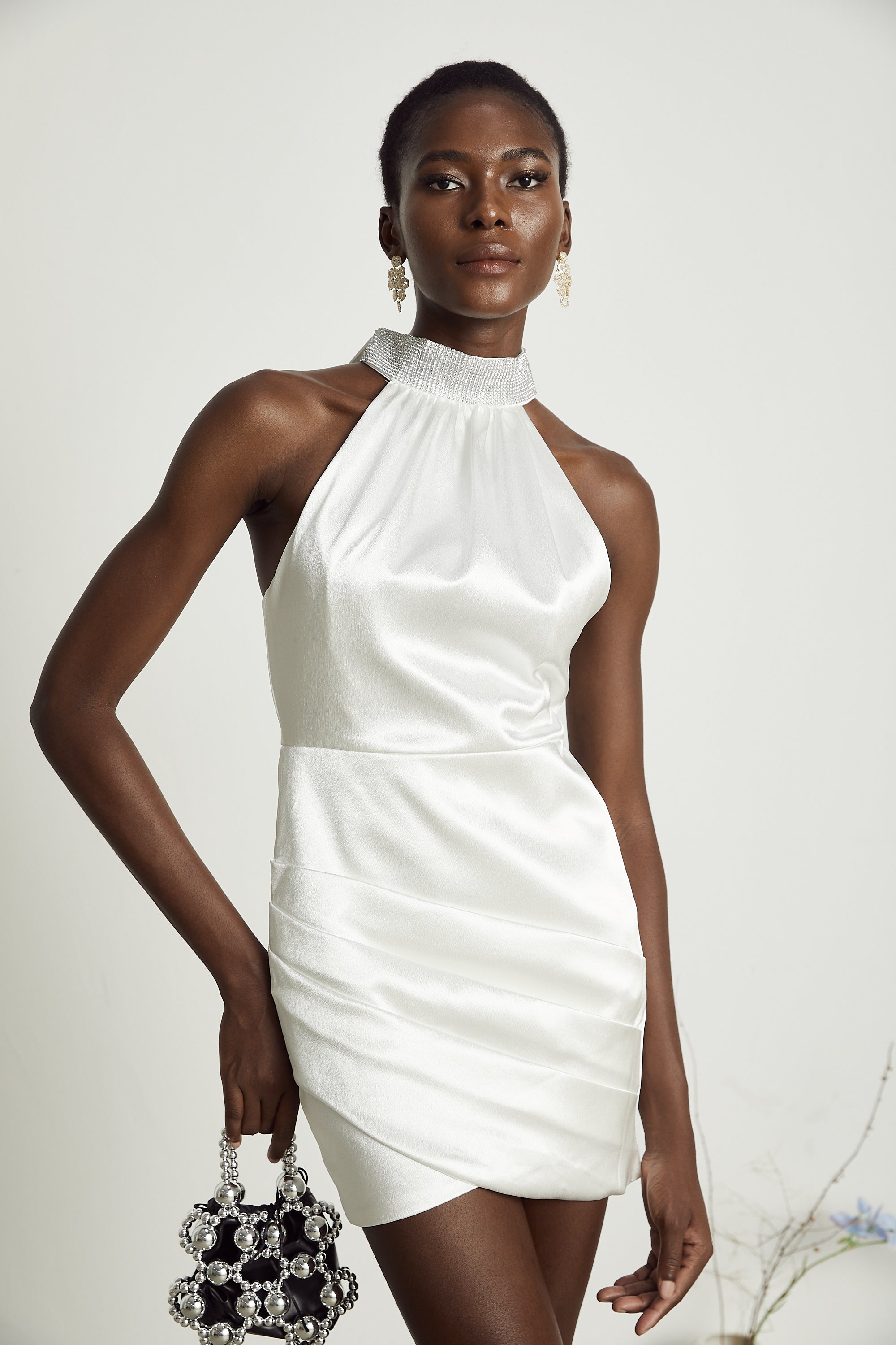 Tahiti embellished asymmetrical mini dress (Final Sale-US Only)