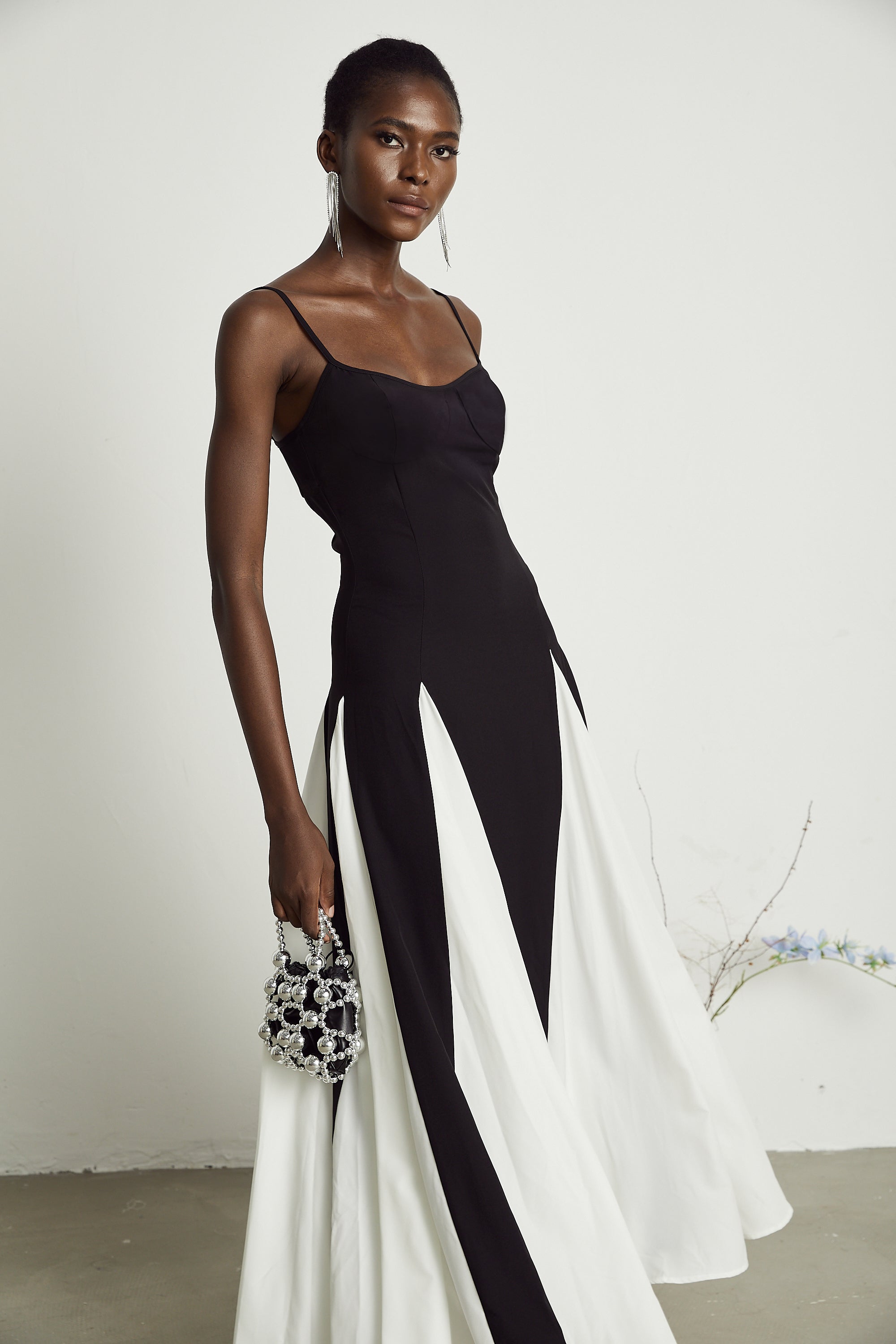 Sofie Two Tone Pleated Maxi Dress (Final Sale-US Only)