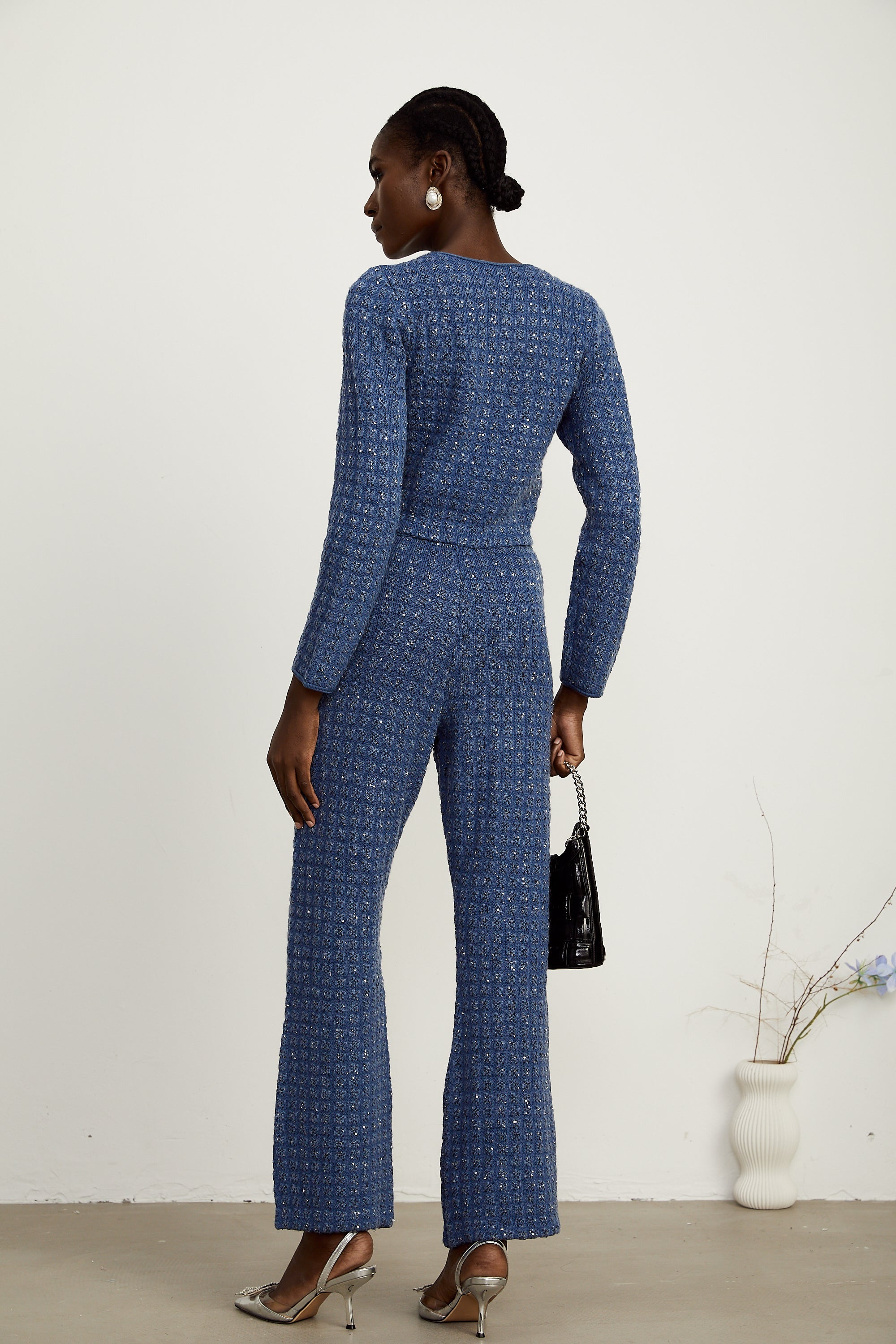Ghislaine sequin-embellished jacket & trousers matching set (Final Sale)