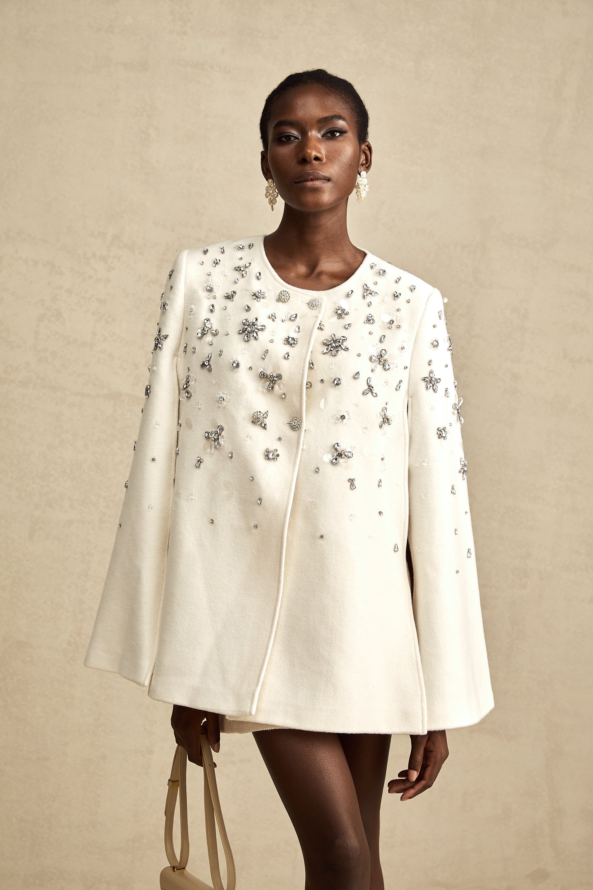 Éléonore embellished cape-design jacket (Final Sale)