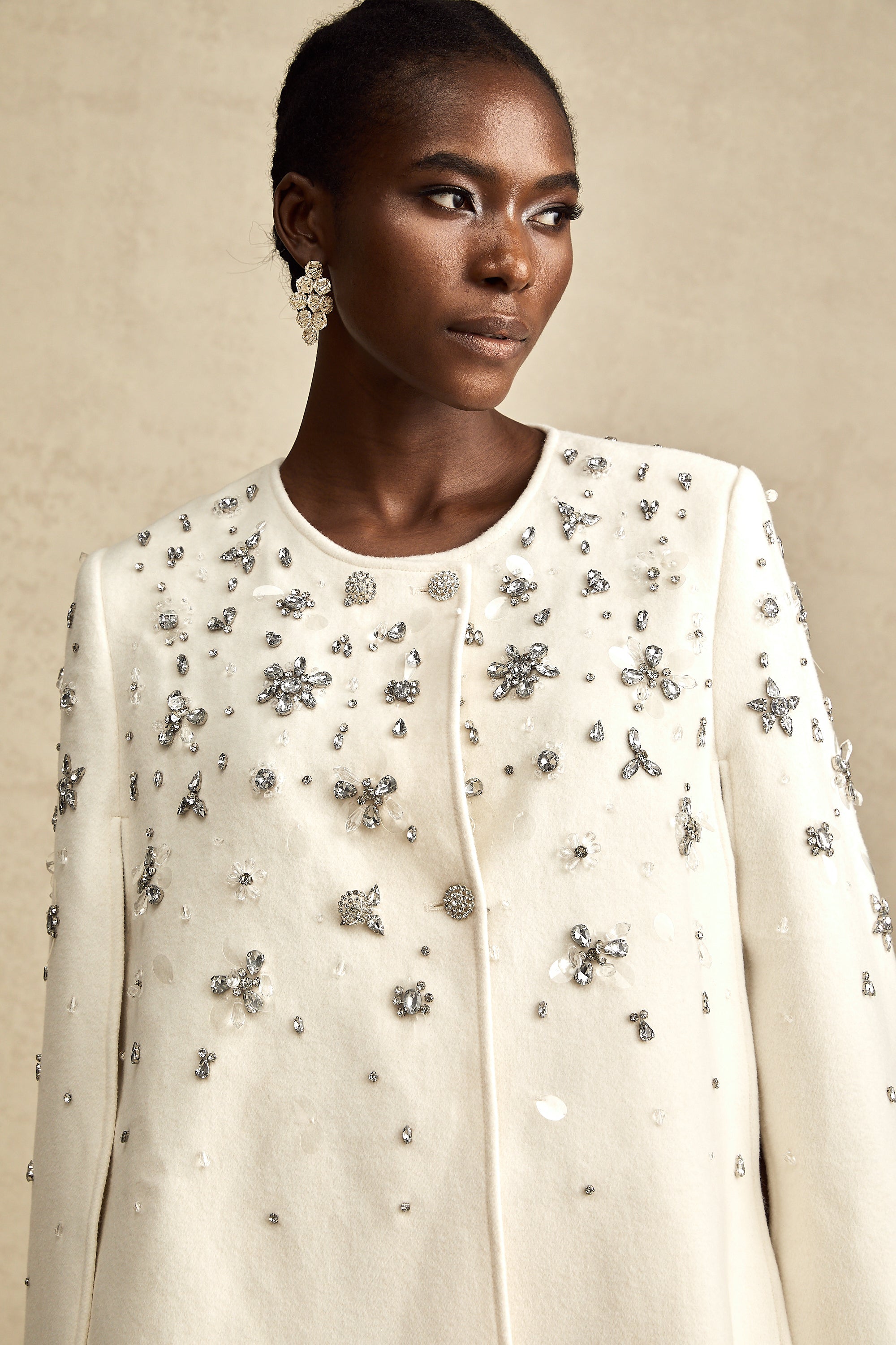 Éléonore embellished cape-design jacket (Final Sale)