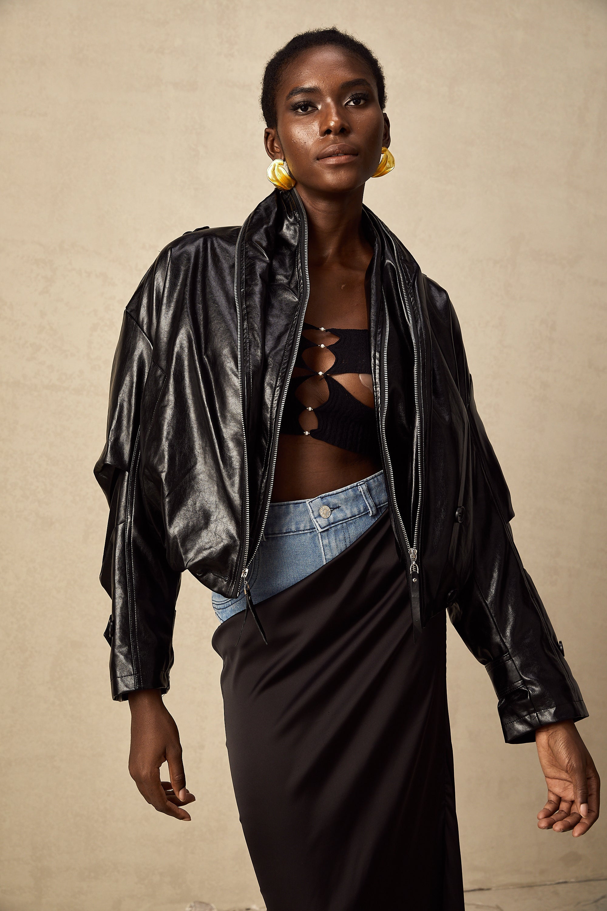 Virginie quilted cropped leather jacket (Final Sale-US Only)