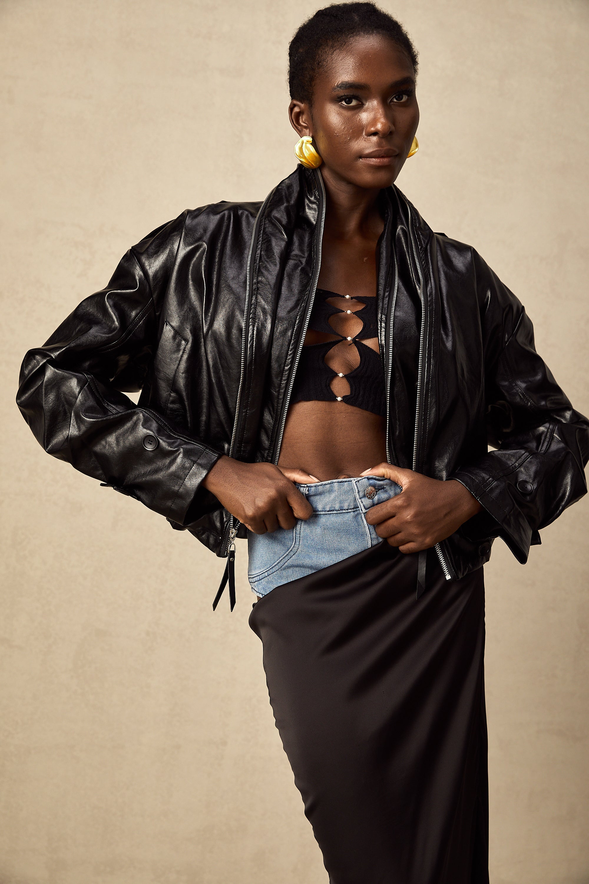 Virginie quilted cropped leather jacket (Final Sale-US Only)