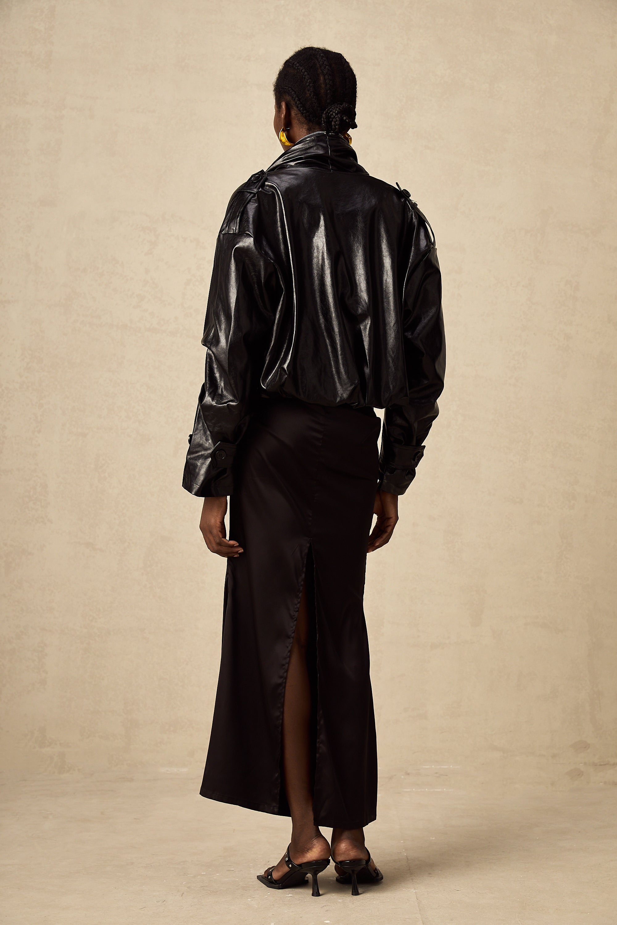 Virginie quilted cropped leather jacket (Final Sale)