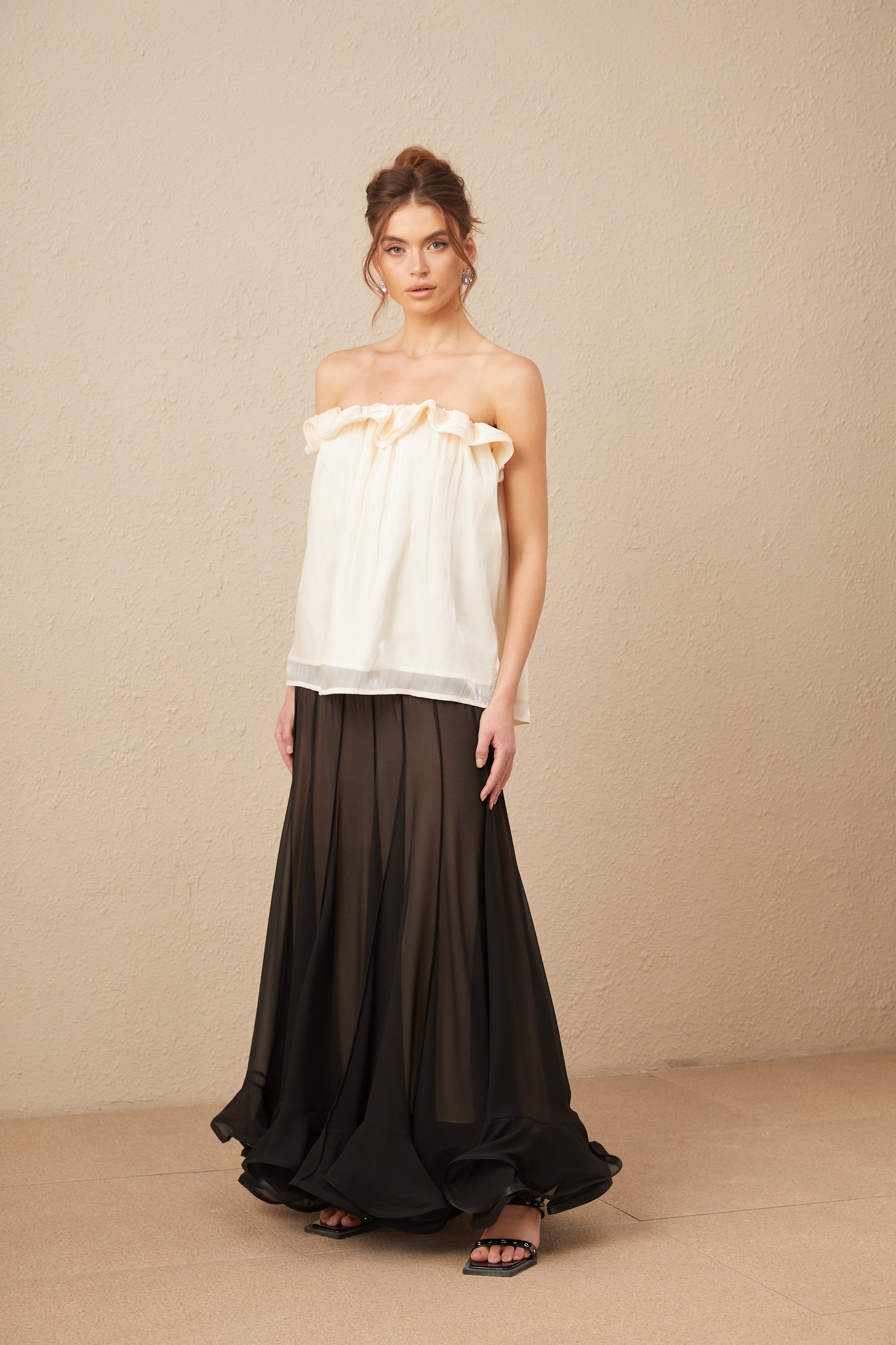 Adèle off-shoulder ruffled top (Final Sale-US Only)