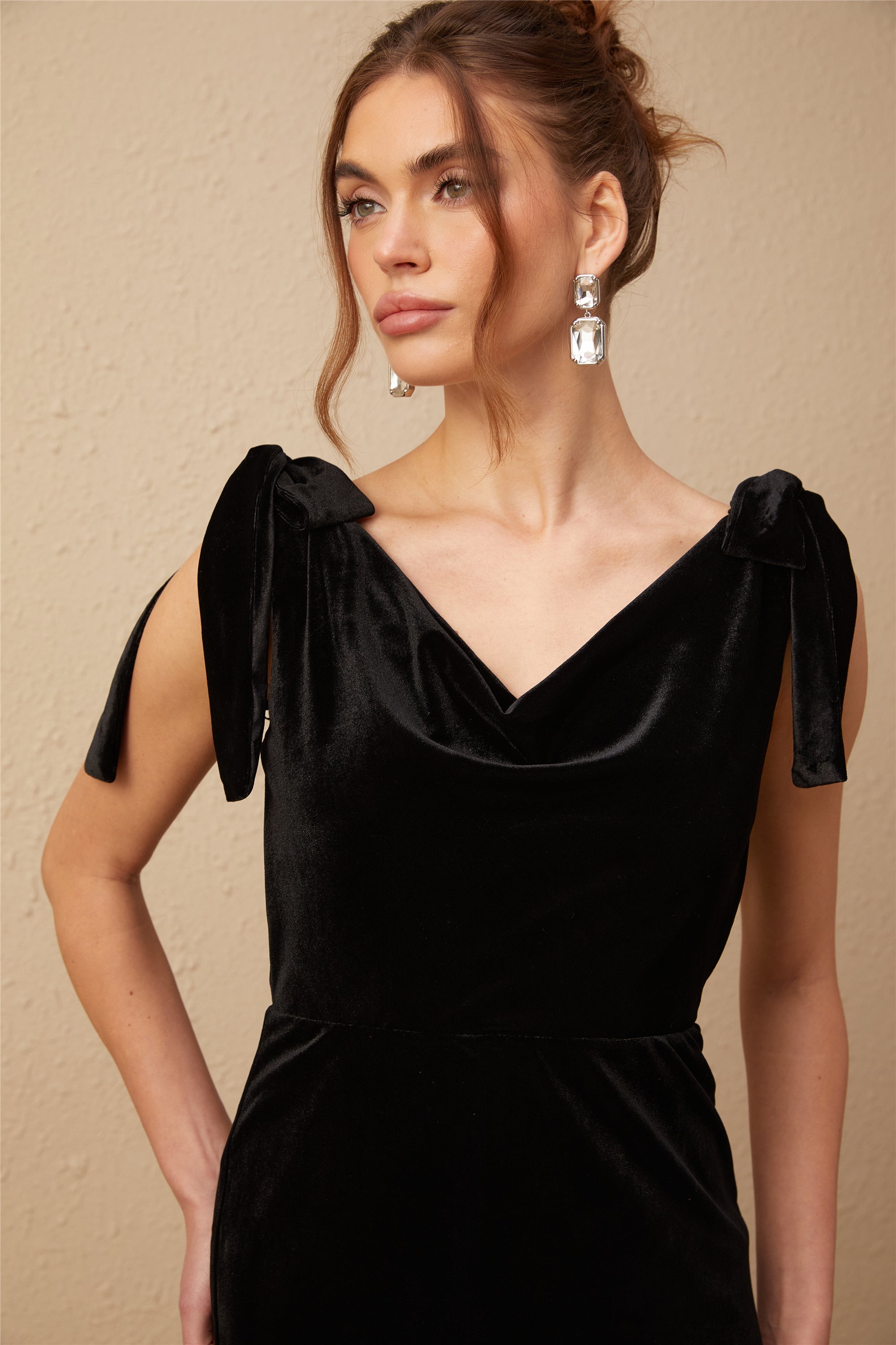 Audrey embellished velvet open-back maxi dress (Final Sale-US Only)