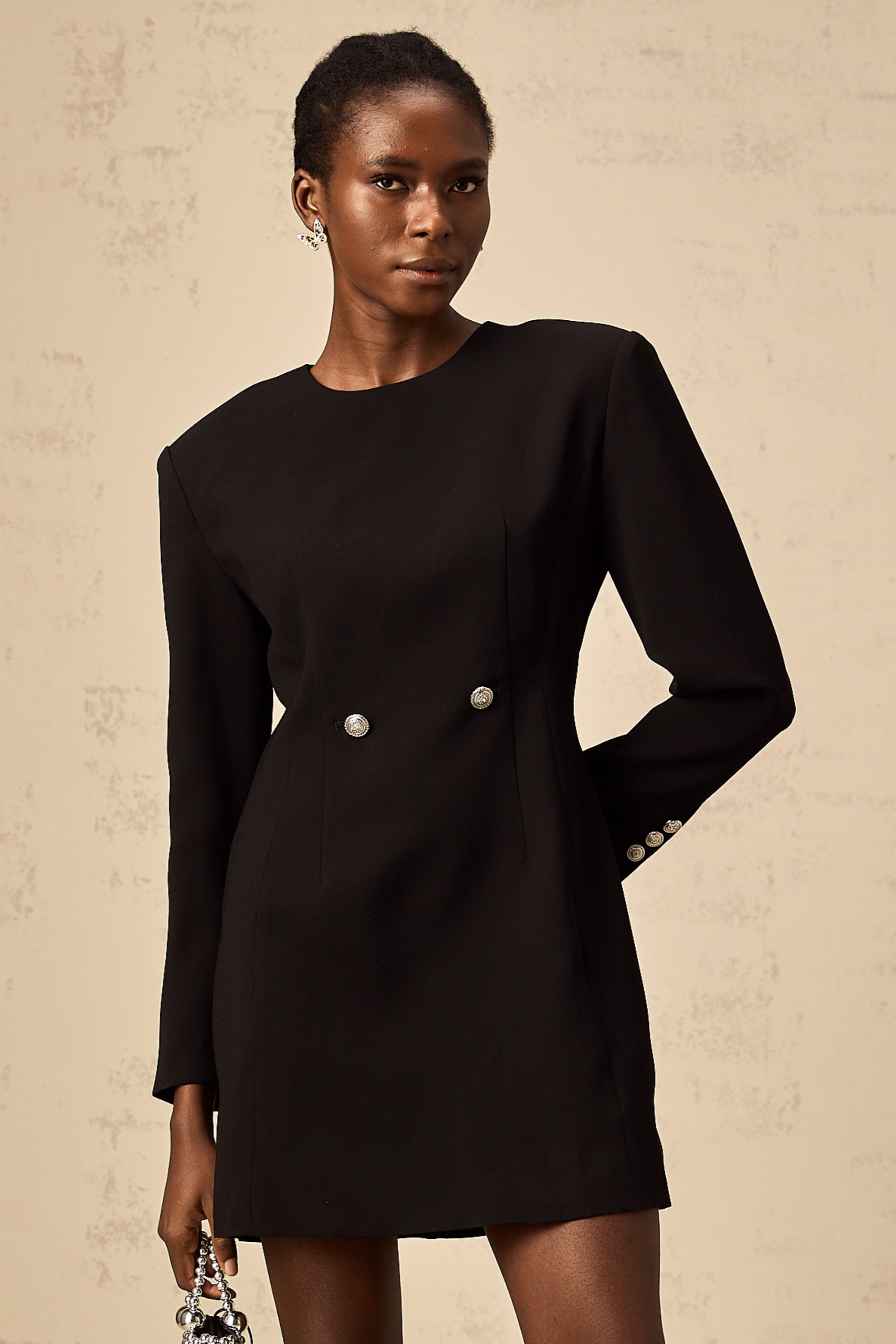 Magali black hourglass mini dress (Final Sale-US Only)