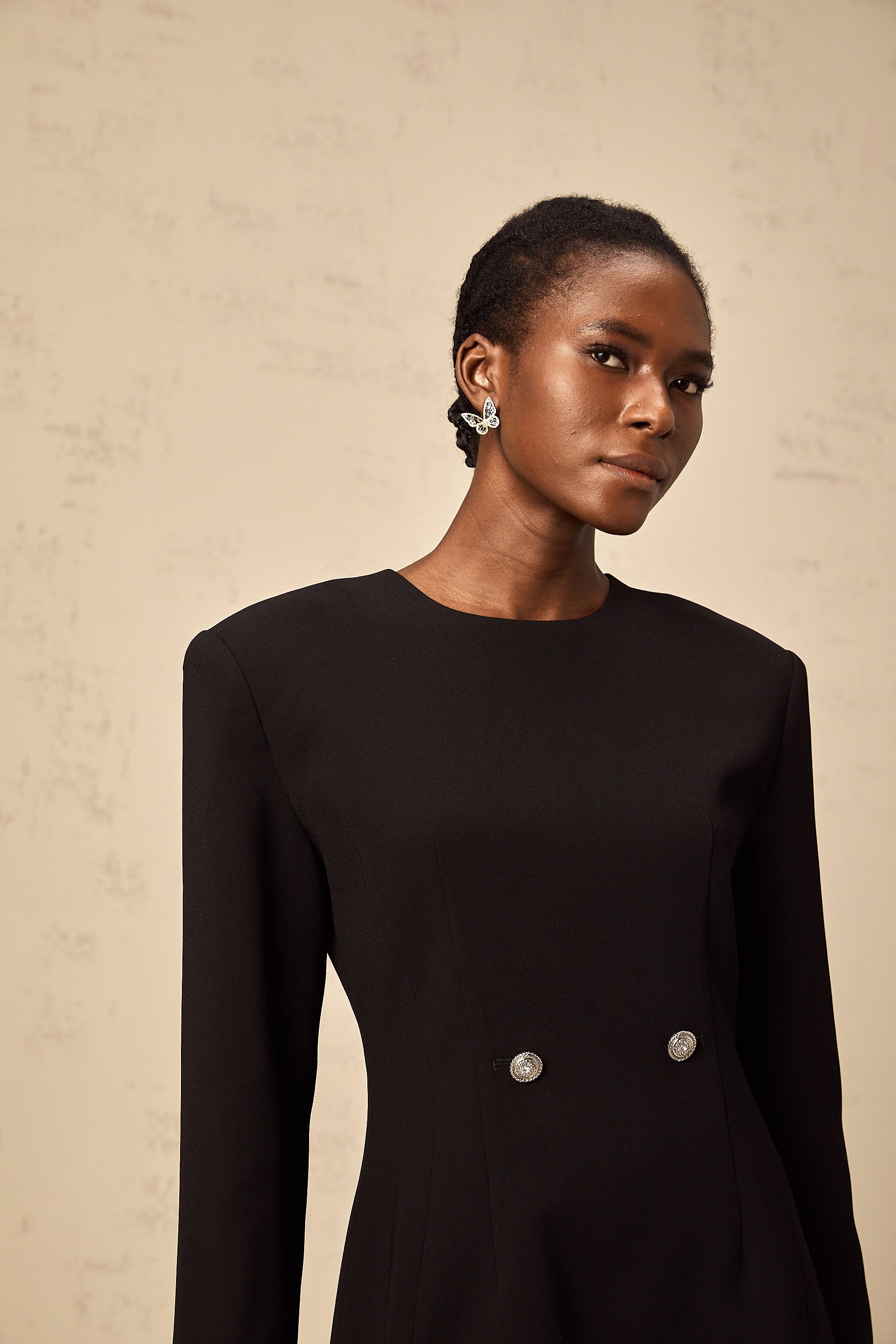 Magali black hourglass mini dress (Final Sale-US Only)