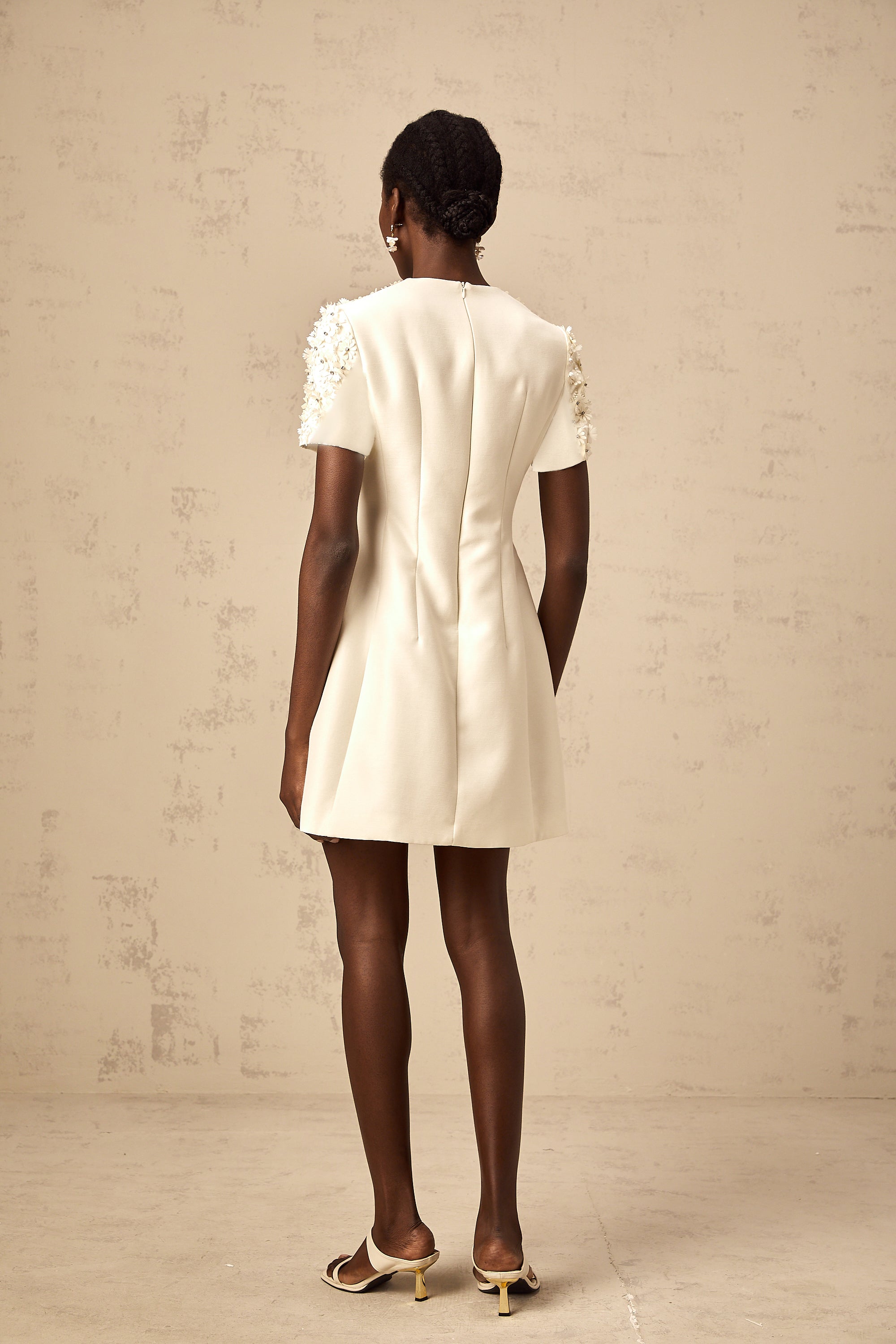 Adrienne floral-appliqué mini dress (Final Sale-US Only)