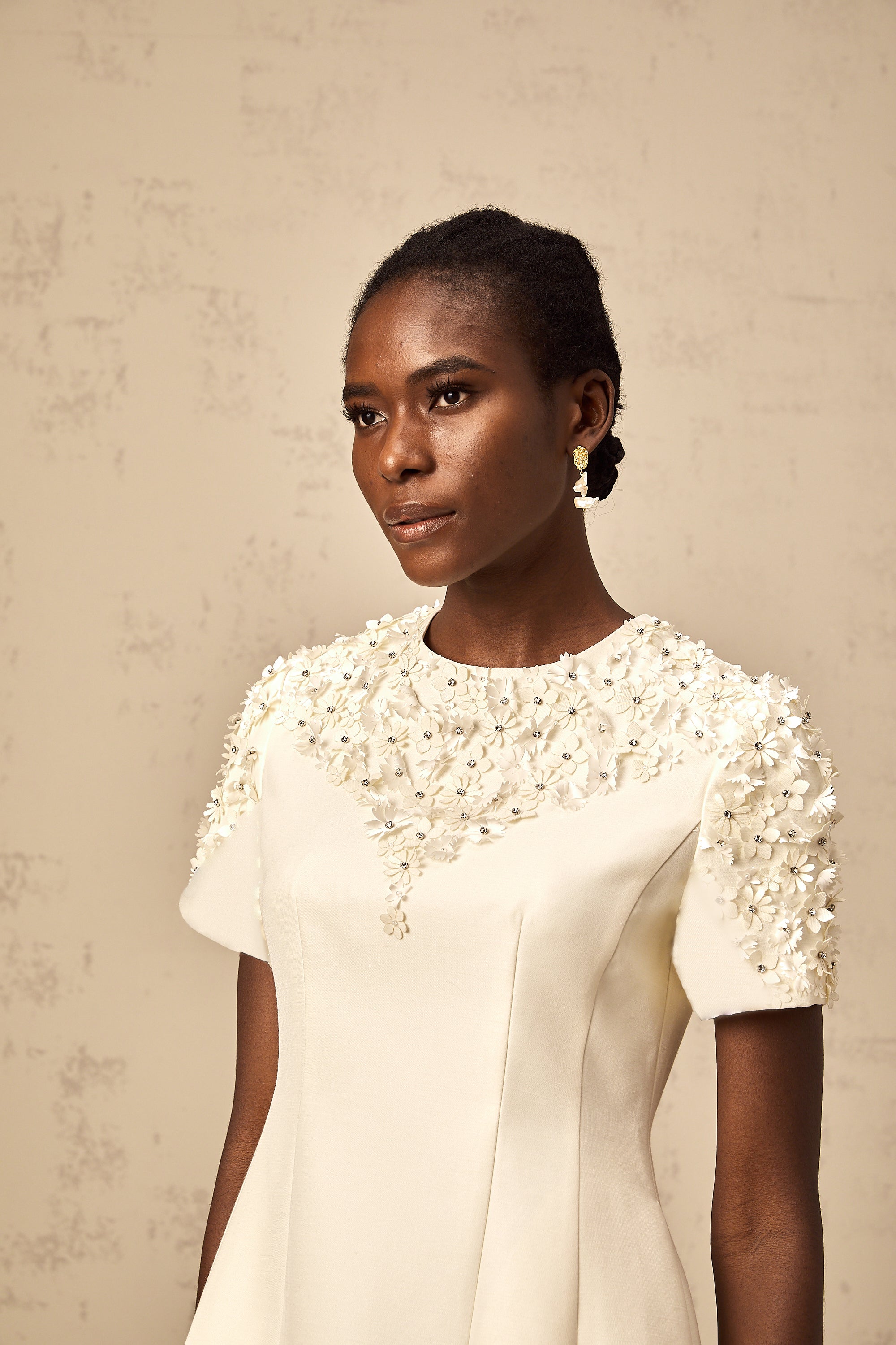 Adrienne floral-appliqué mini dress (Final Sale-US Only)