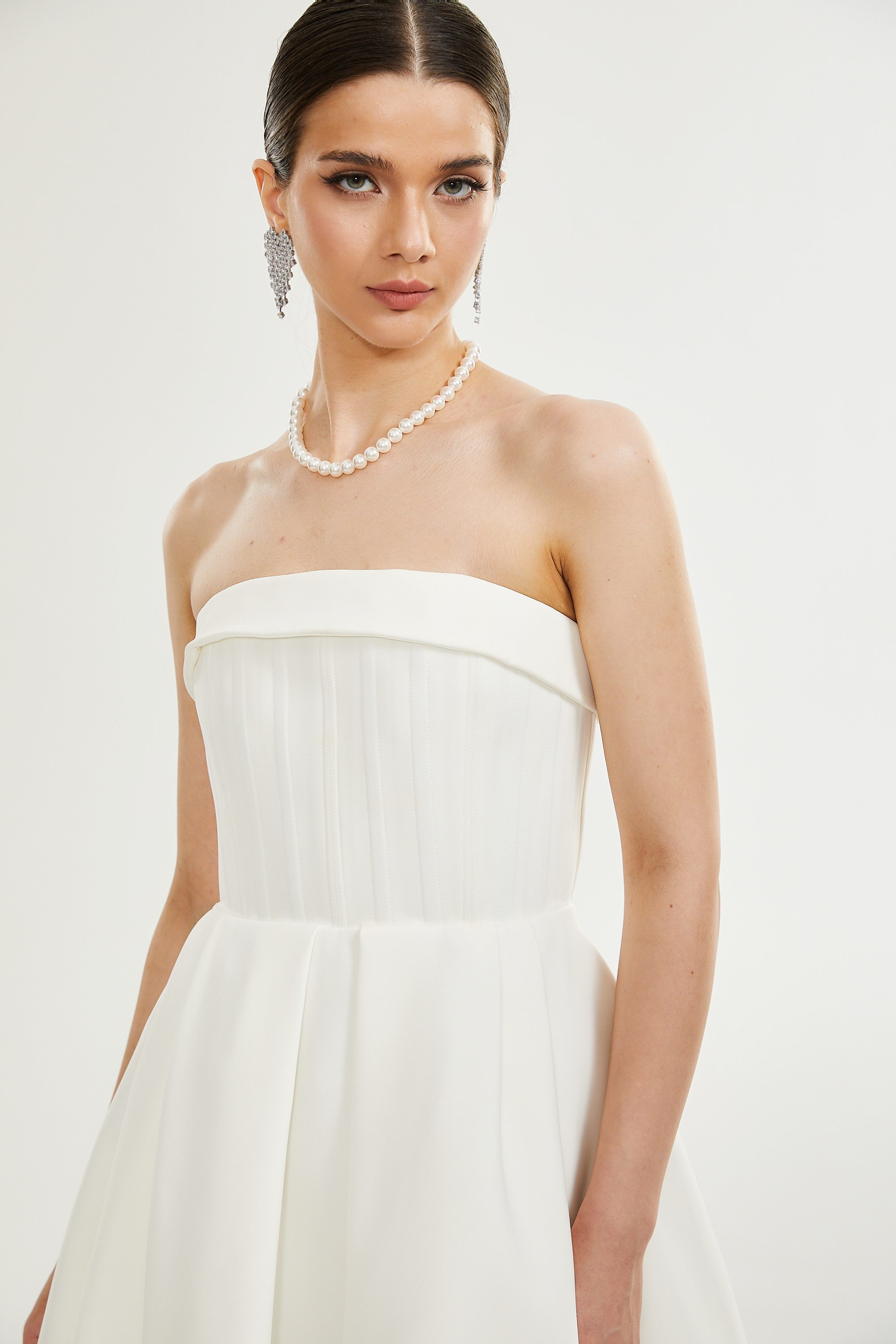 Kyra white off-shoulder flared dress (Final Sale-US Only)