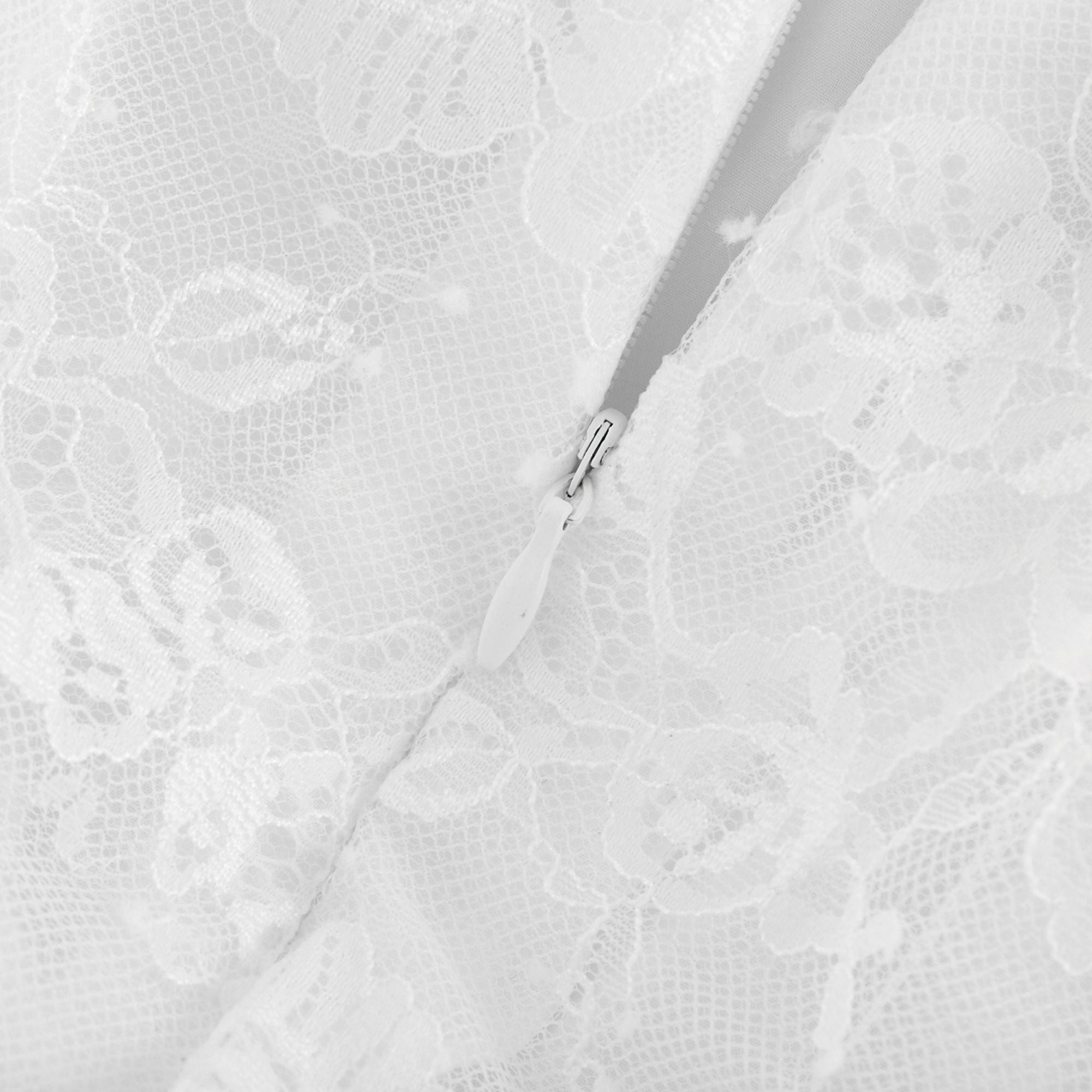 Mélisande white lace tiered midi dress