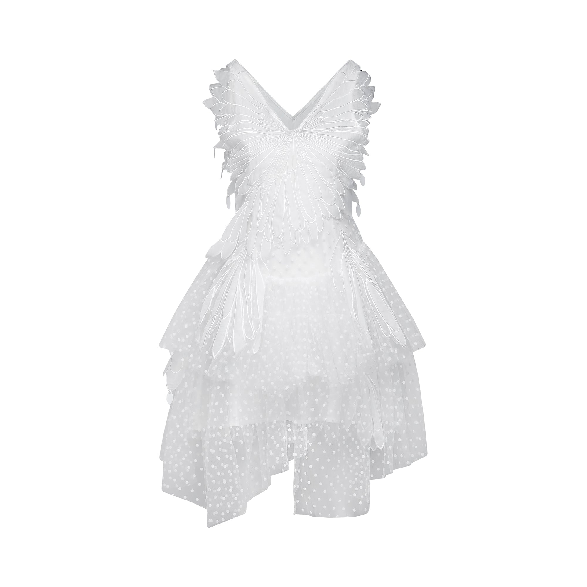 Françoise feather-embellished pleated mini dress (Final Sale)