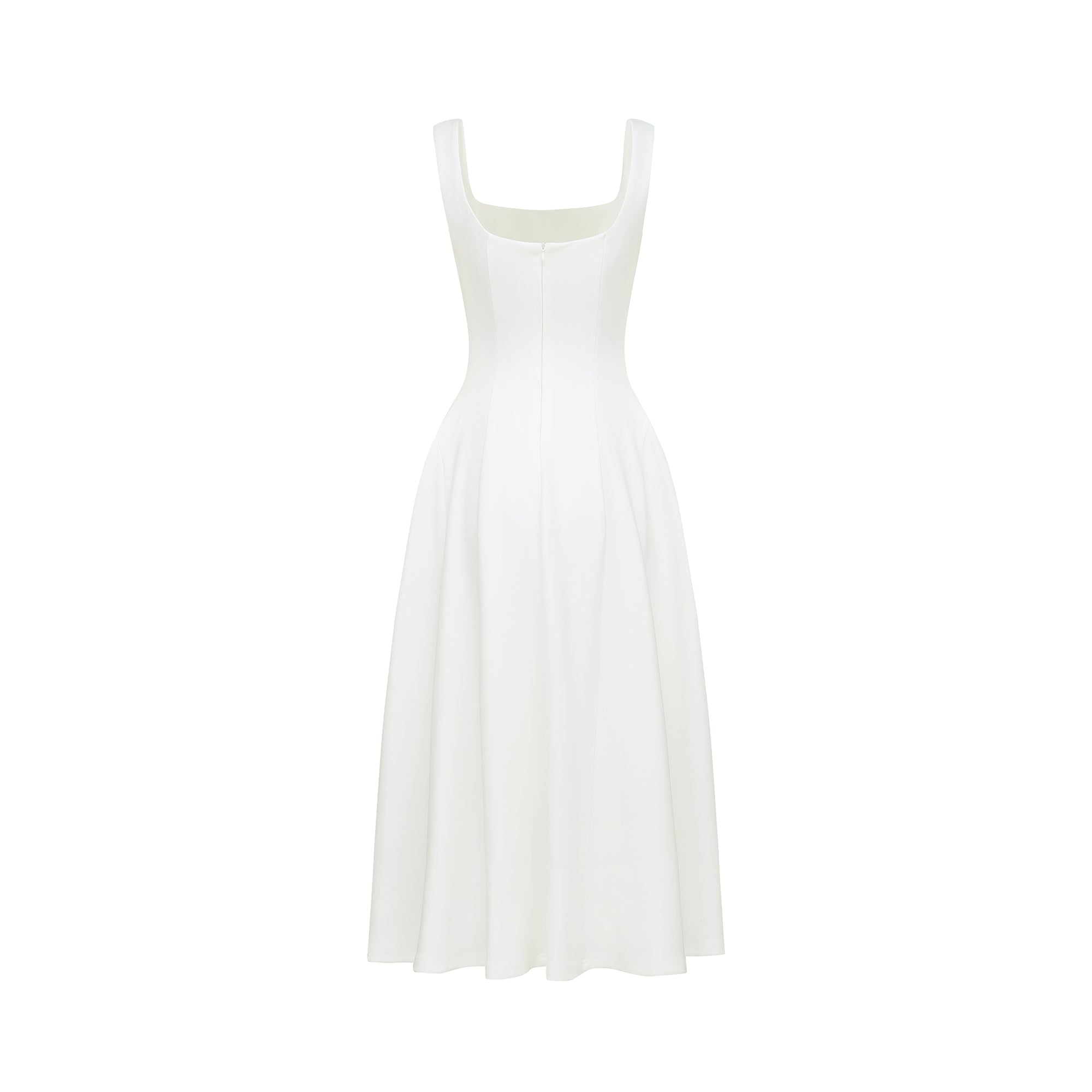 Thala white pleated flared midi dress (Final Sale-US Only)