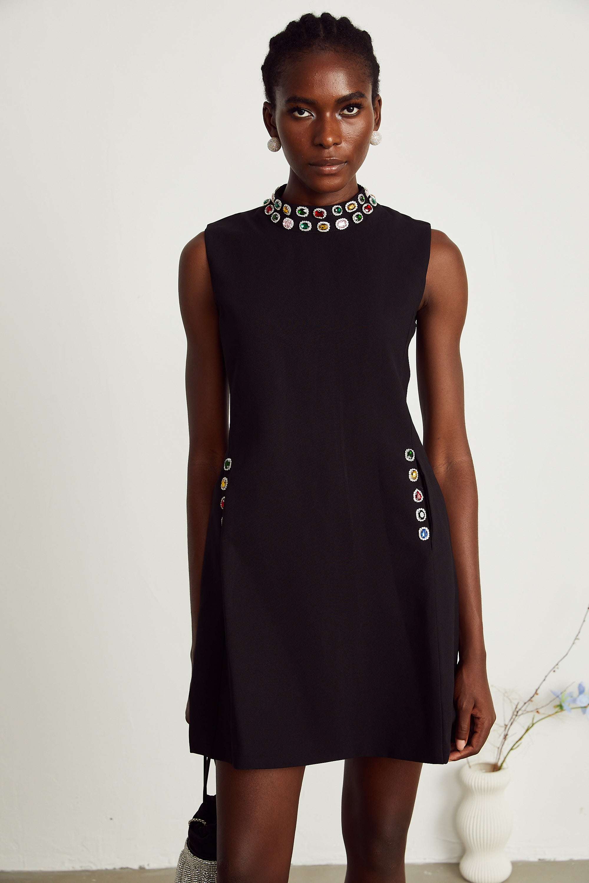 Xanthe crystal-embellished sleeveless mini dress (Final Sale)