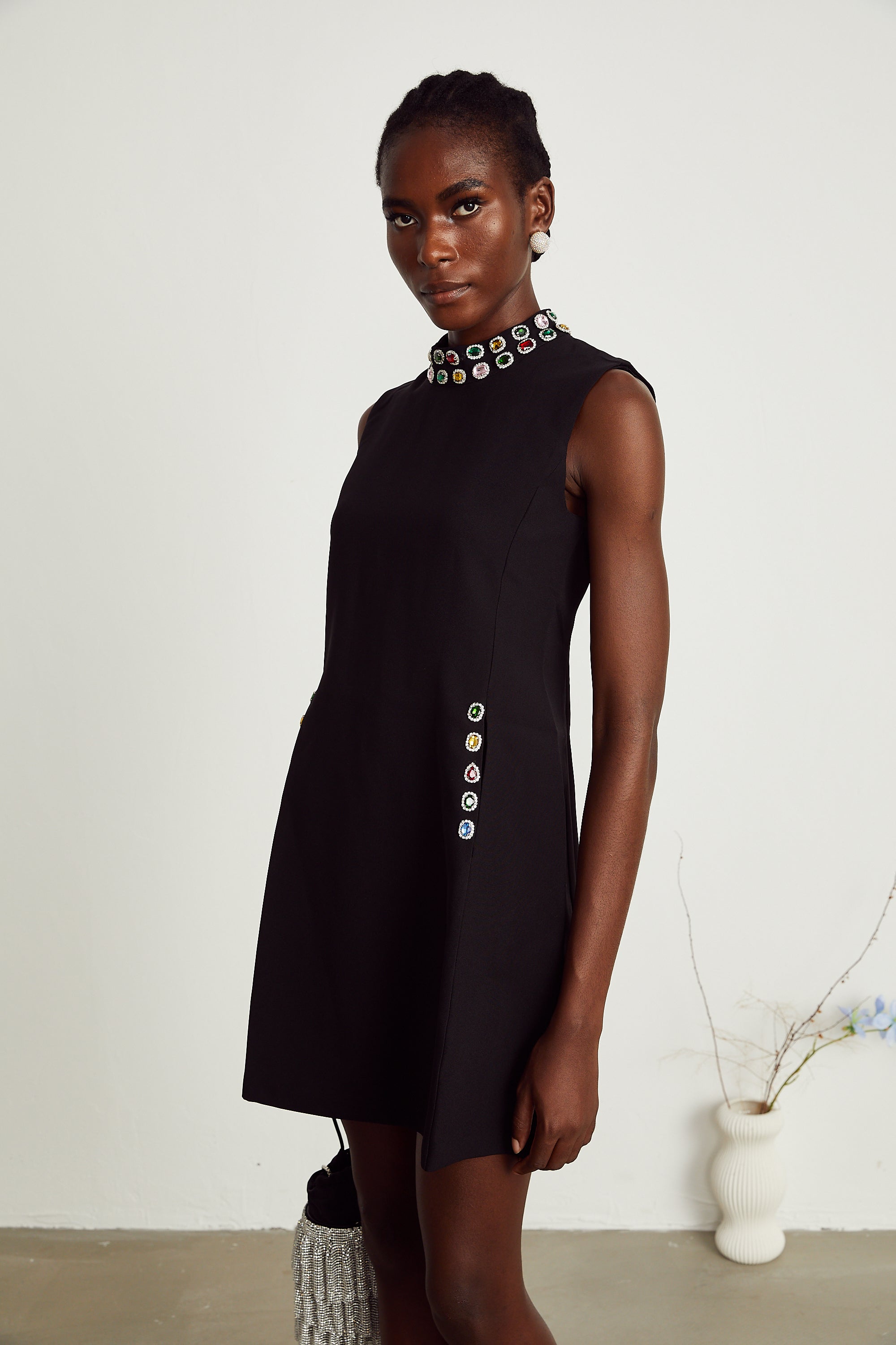 Xanthe crystal-embellished sleeveless mini dress (Final Sale)