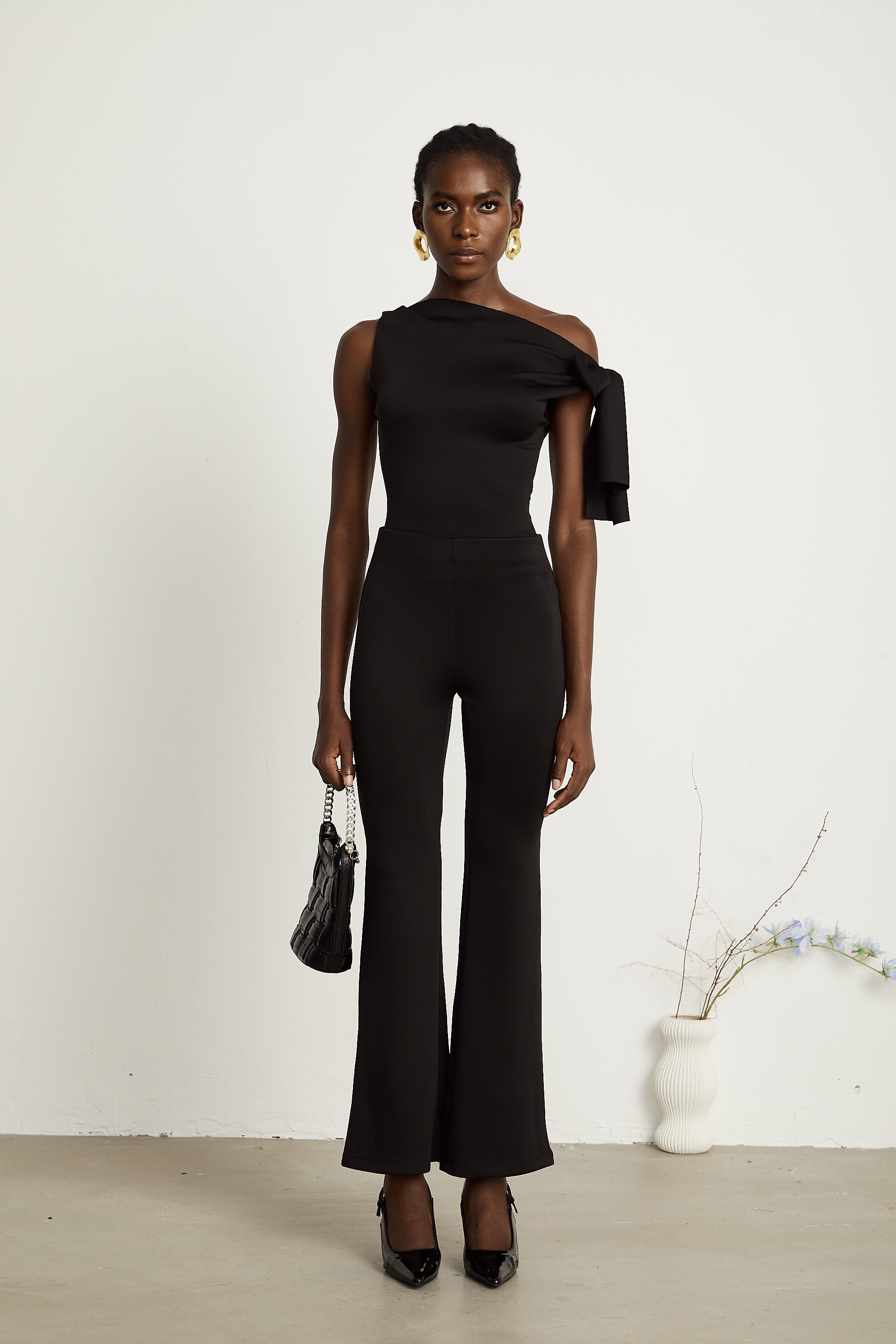 Clotilde black knitted top & trousers matching set (Final Sale-US Only)