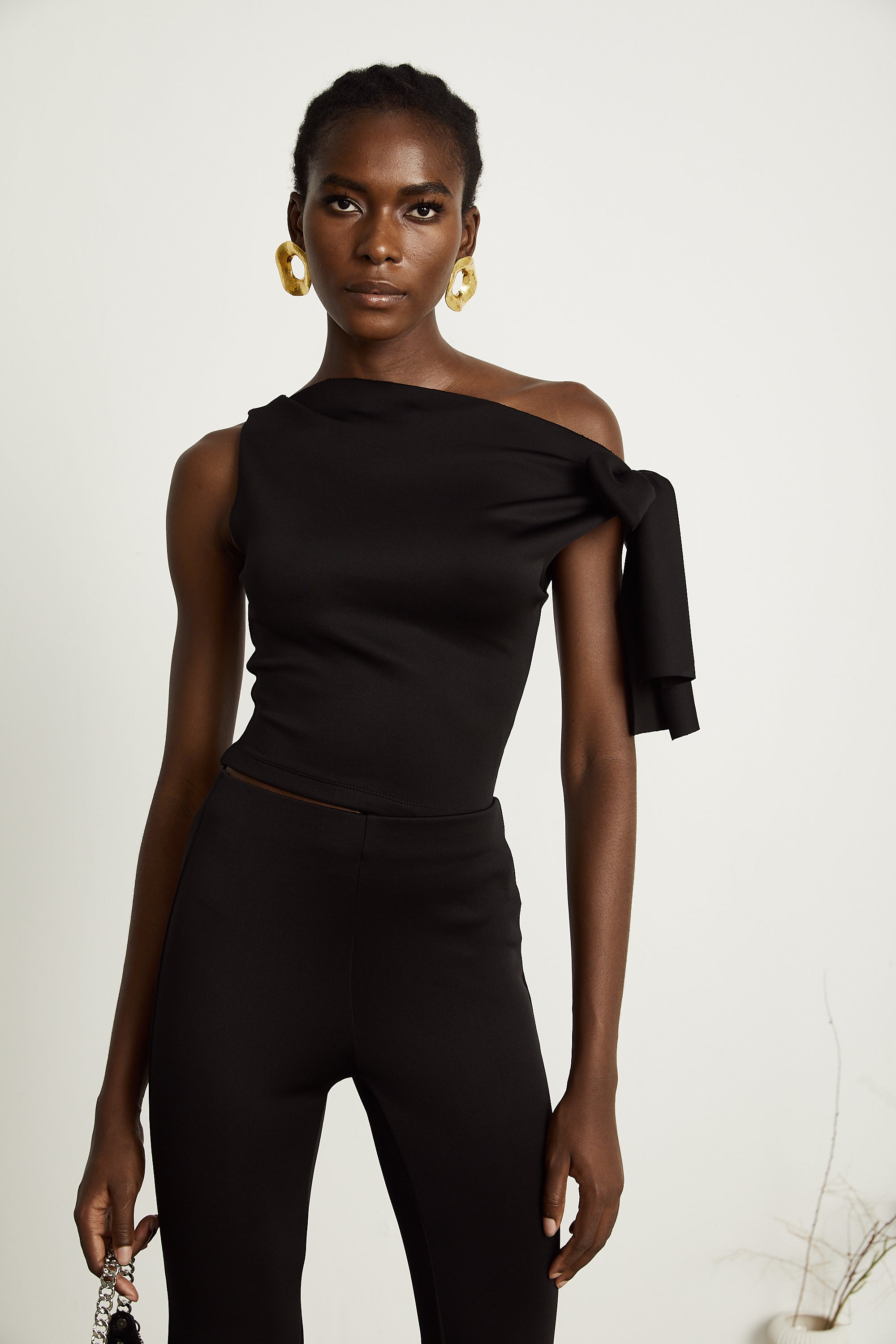 Clotilde black knitted top & trousers matching set (Final Sale-US Only)