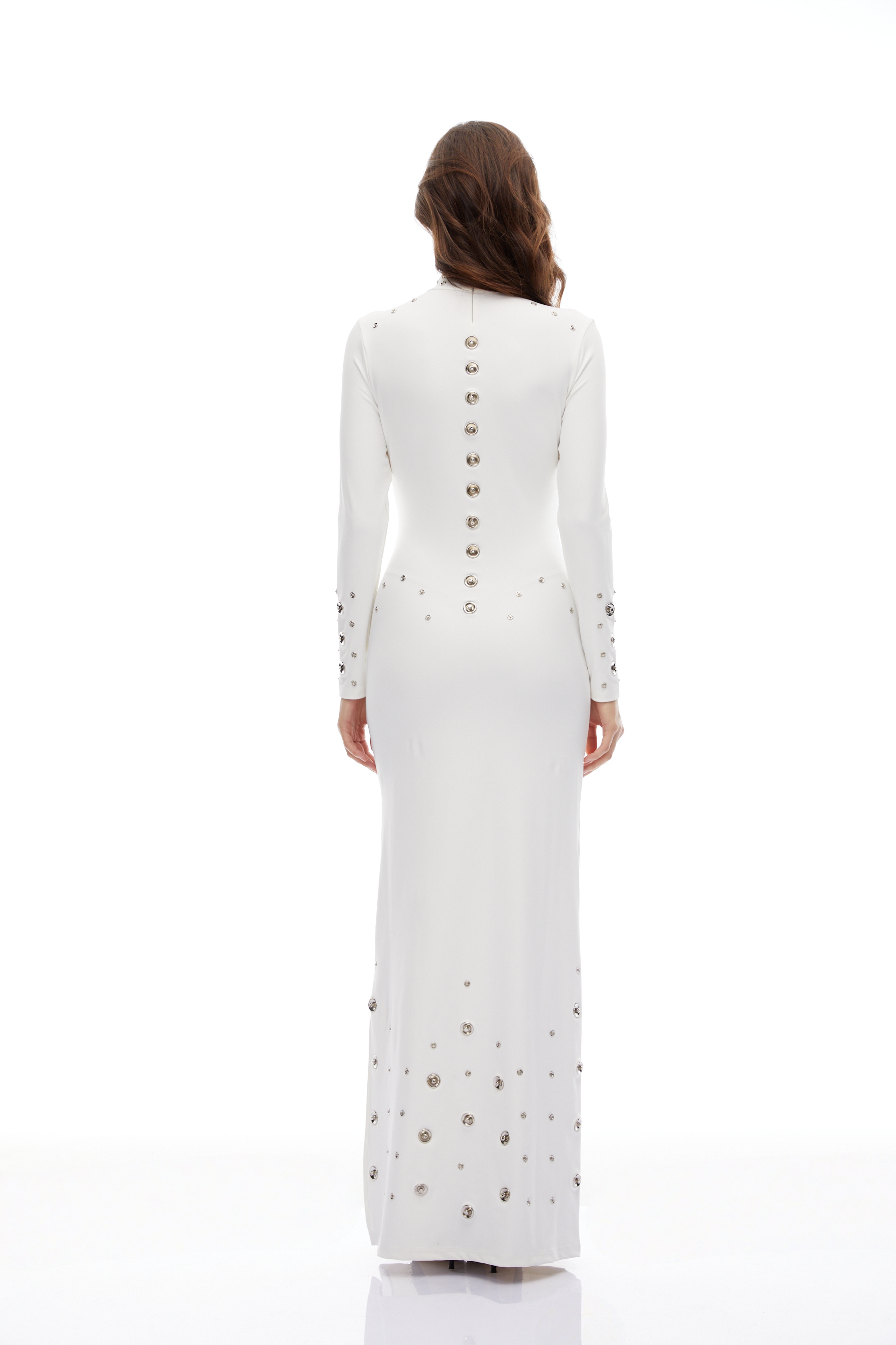 Yasmine High Neck Studded Maxi Dress