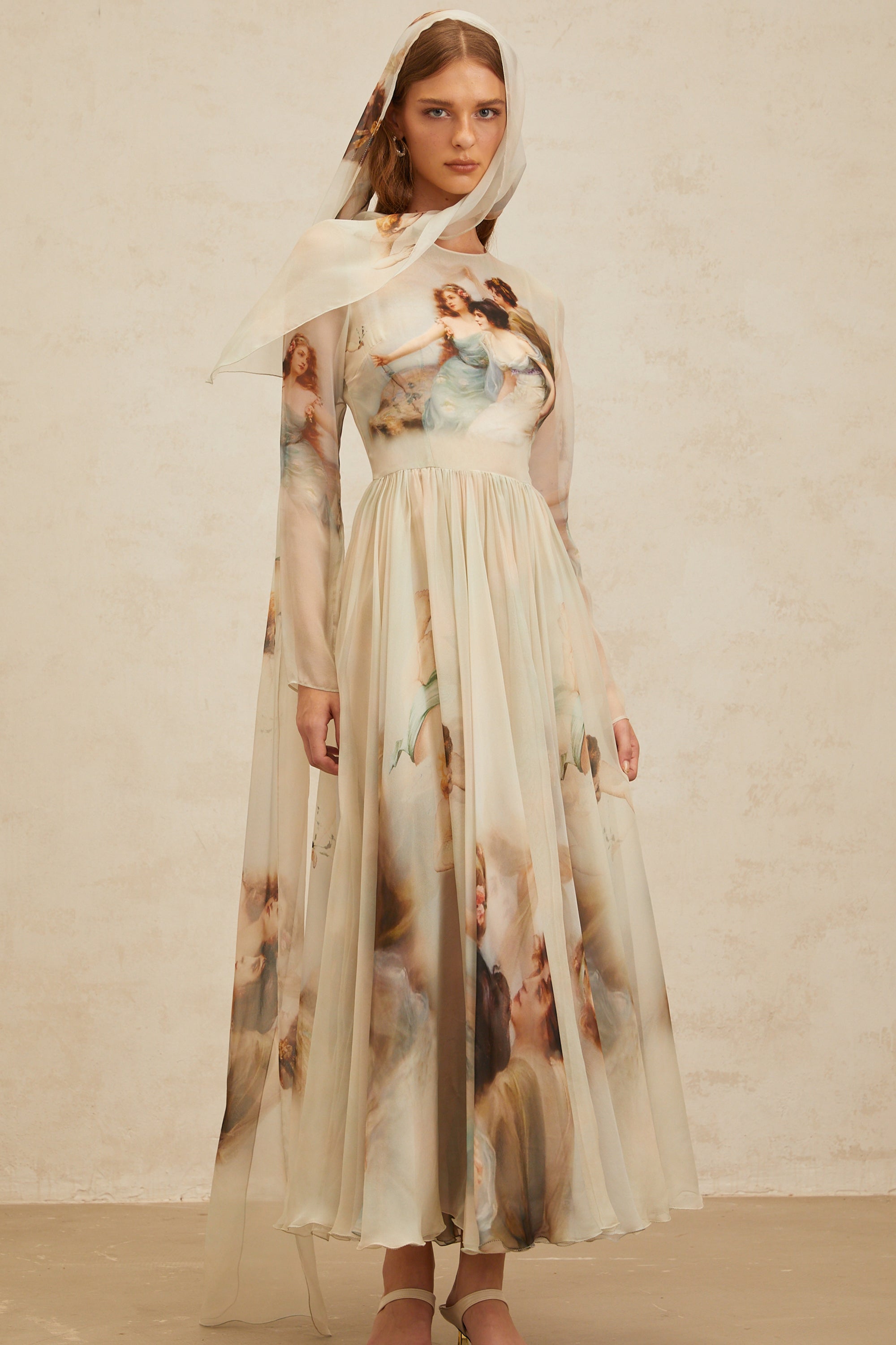 Manon Green Graphic Print Silk Maxi Dress (Final Sale-US Only)