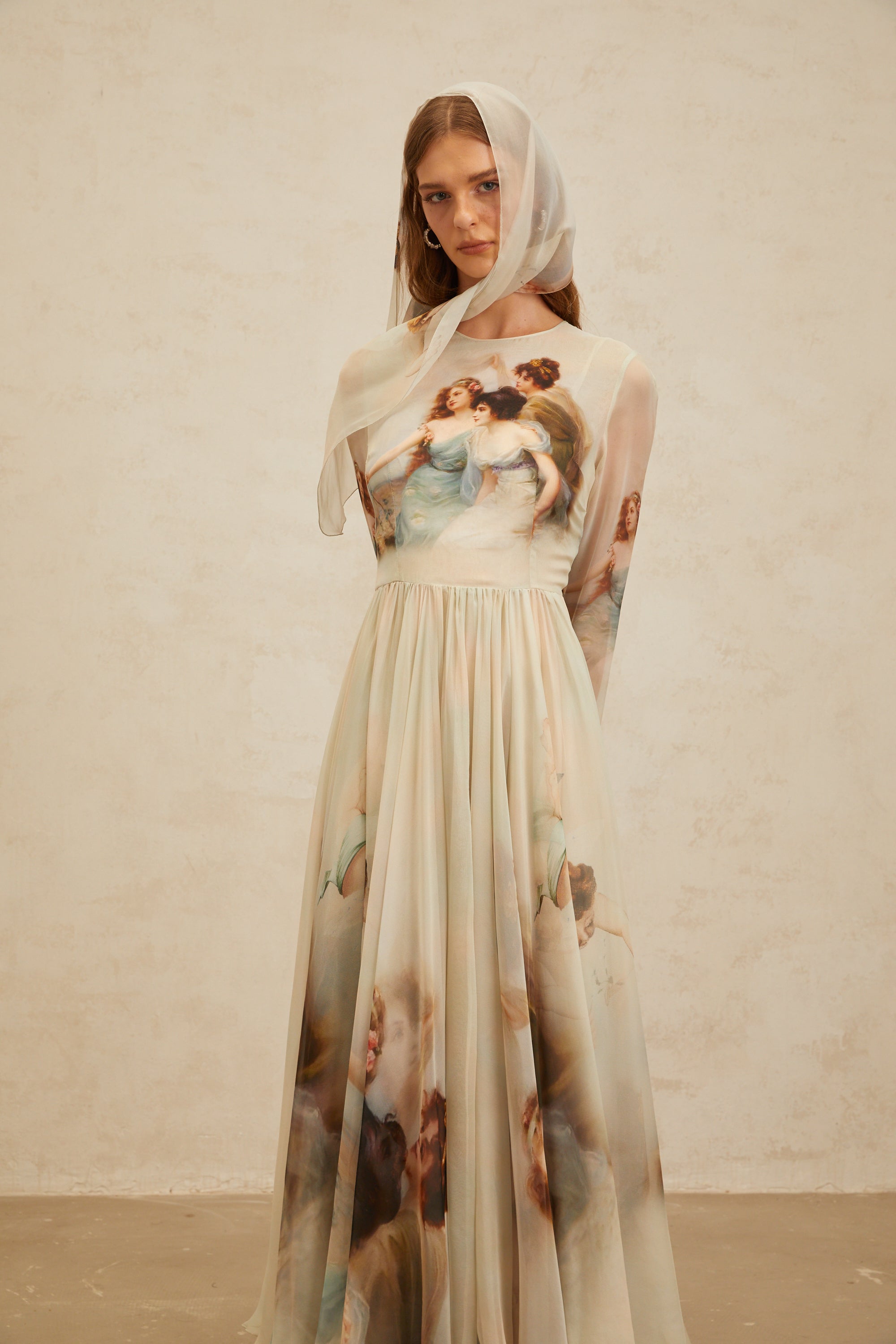 Manon Green Graphic Print Silk Maxi Dress (Final Sale-US Only)