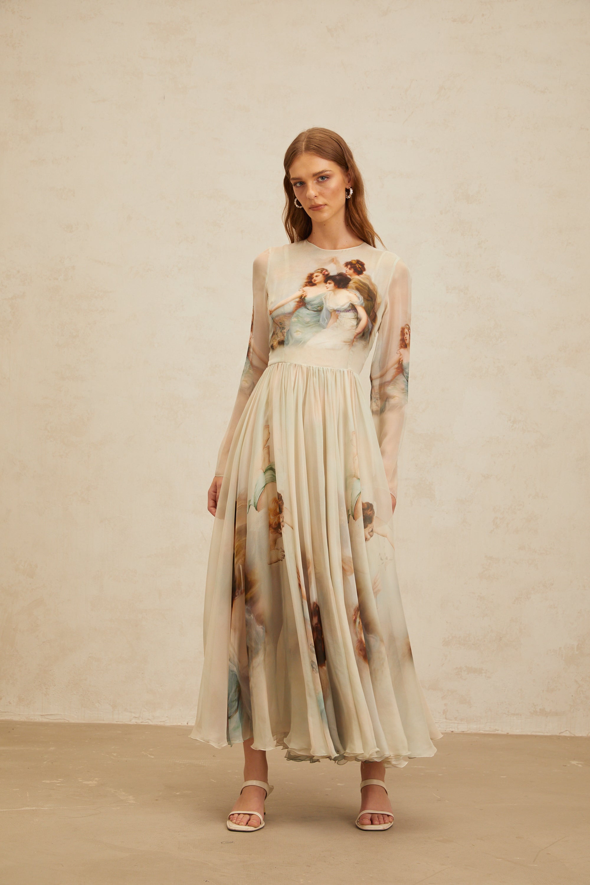 Manon Green Graphic Print Silk Maxi Dress (Final Sale-US Only)