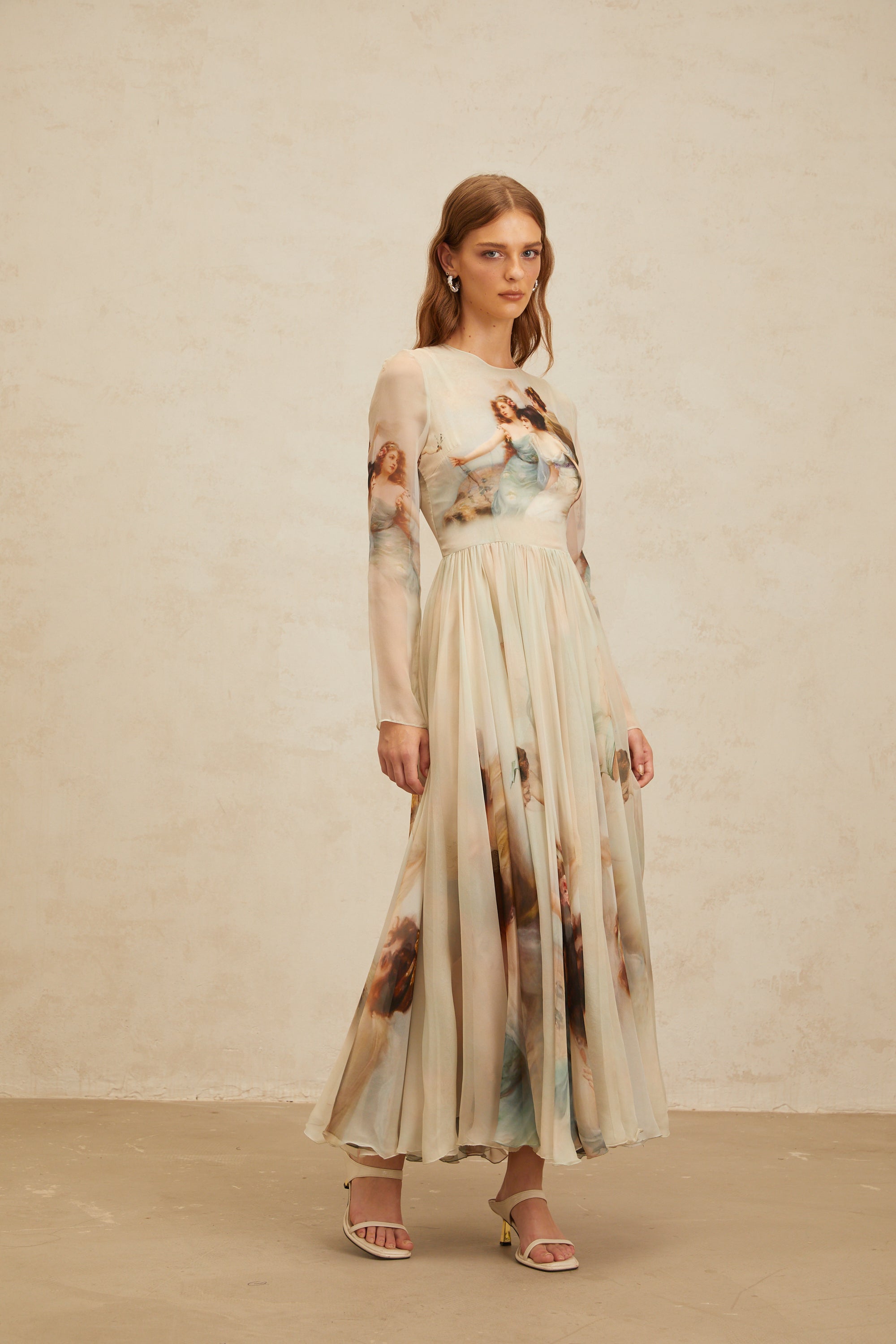 Manon Green Graphic Print Silk Maxi Dress (Final Sale-US Only)