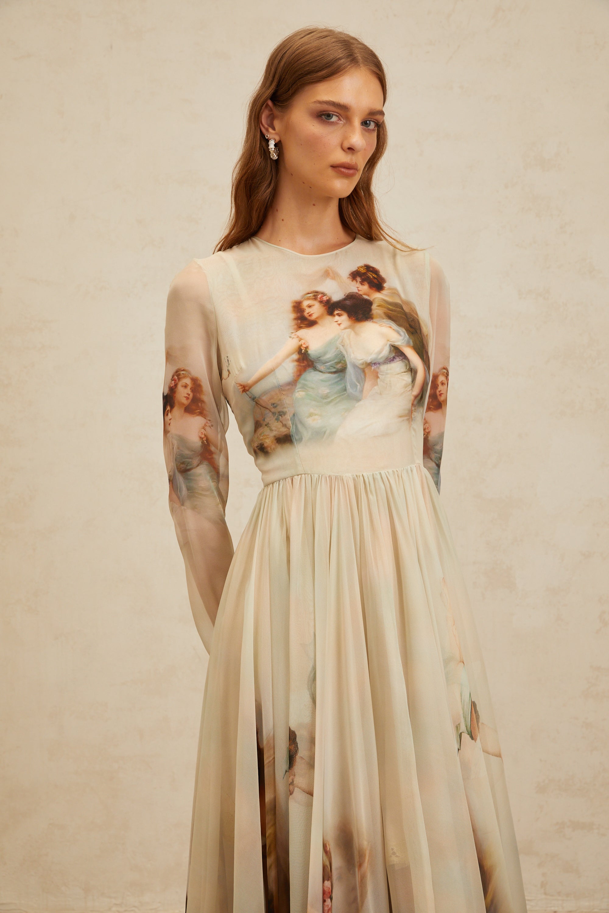 Manon Green Graphic Print Silk Maxi Dress (Final Sale-US Only)