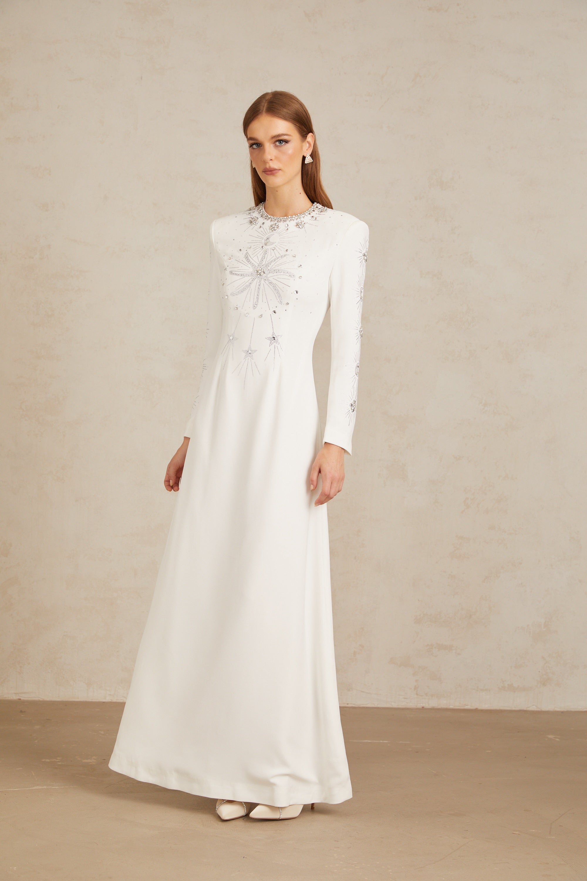 Aloïse White Embellished Maxi Gown (Final Sale-US Only)