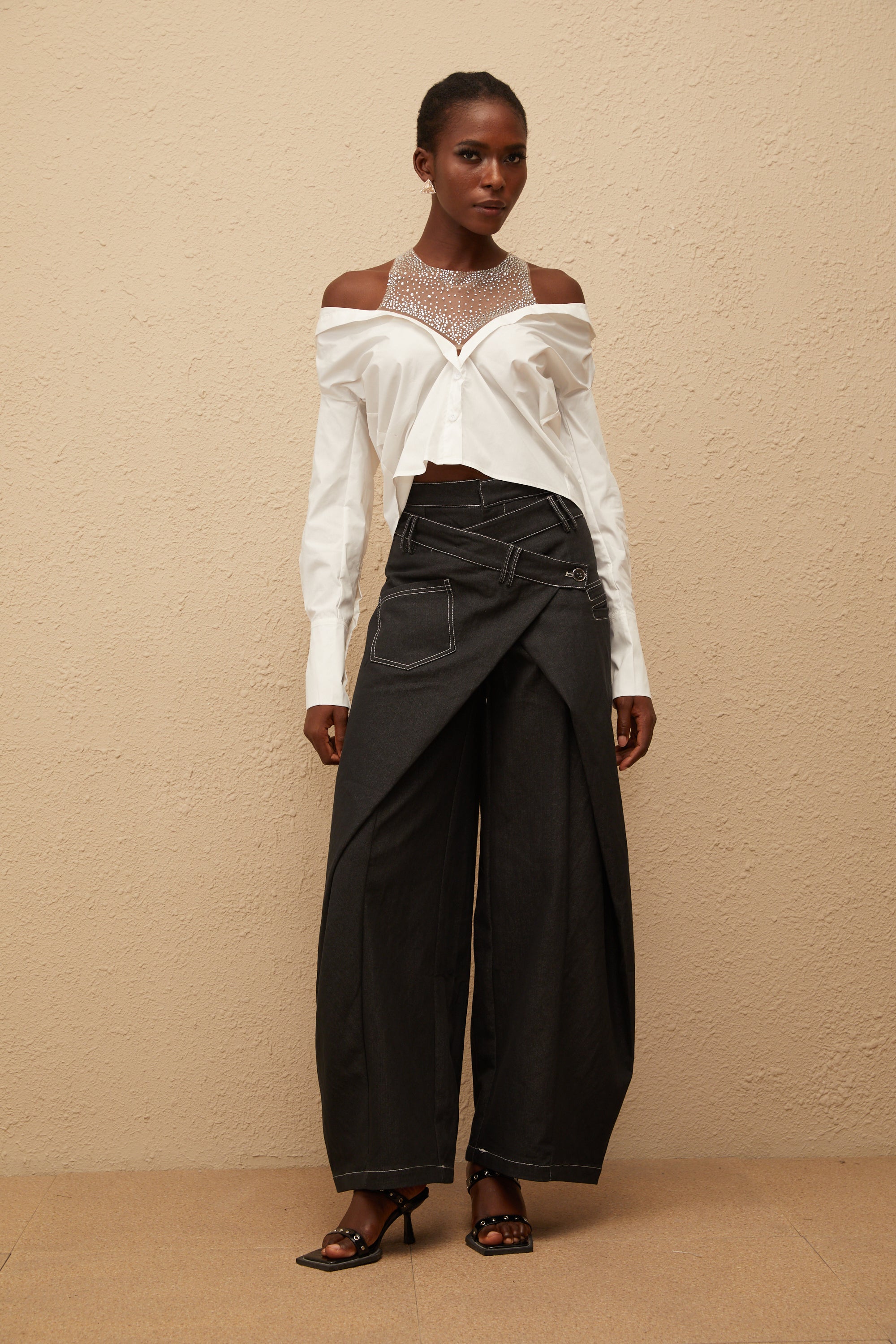 Emma Black Deconstructed Baggy Jeans (Final Sale)
