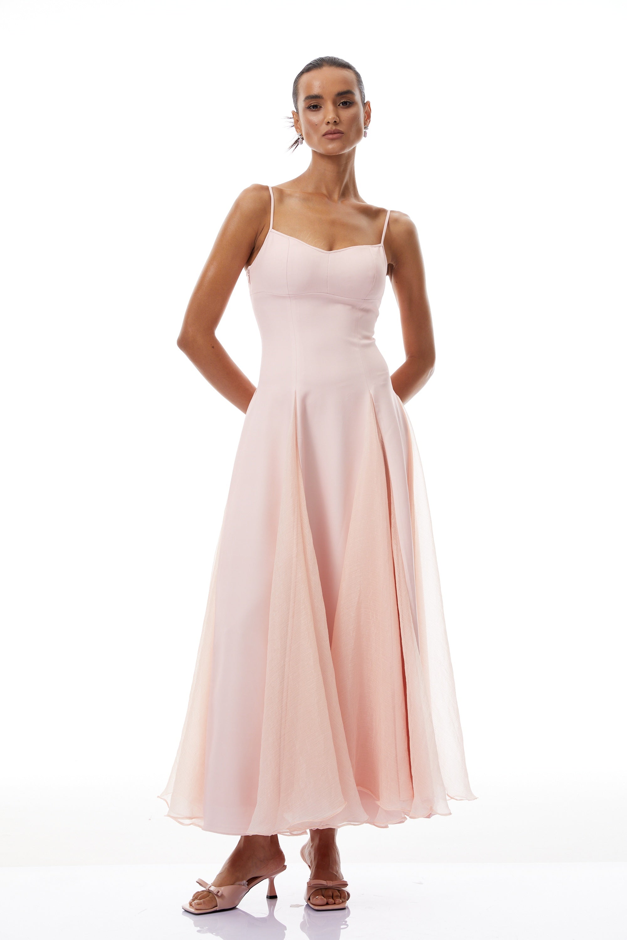 Sofie Pink Pleated Maxi Dress (Final Sale)