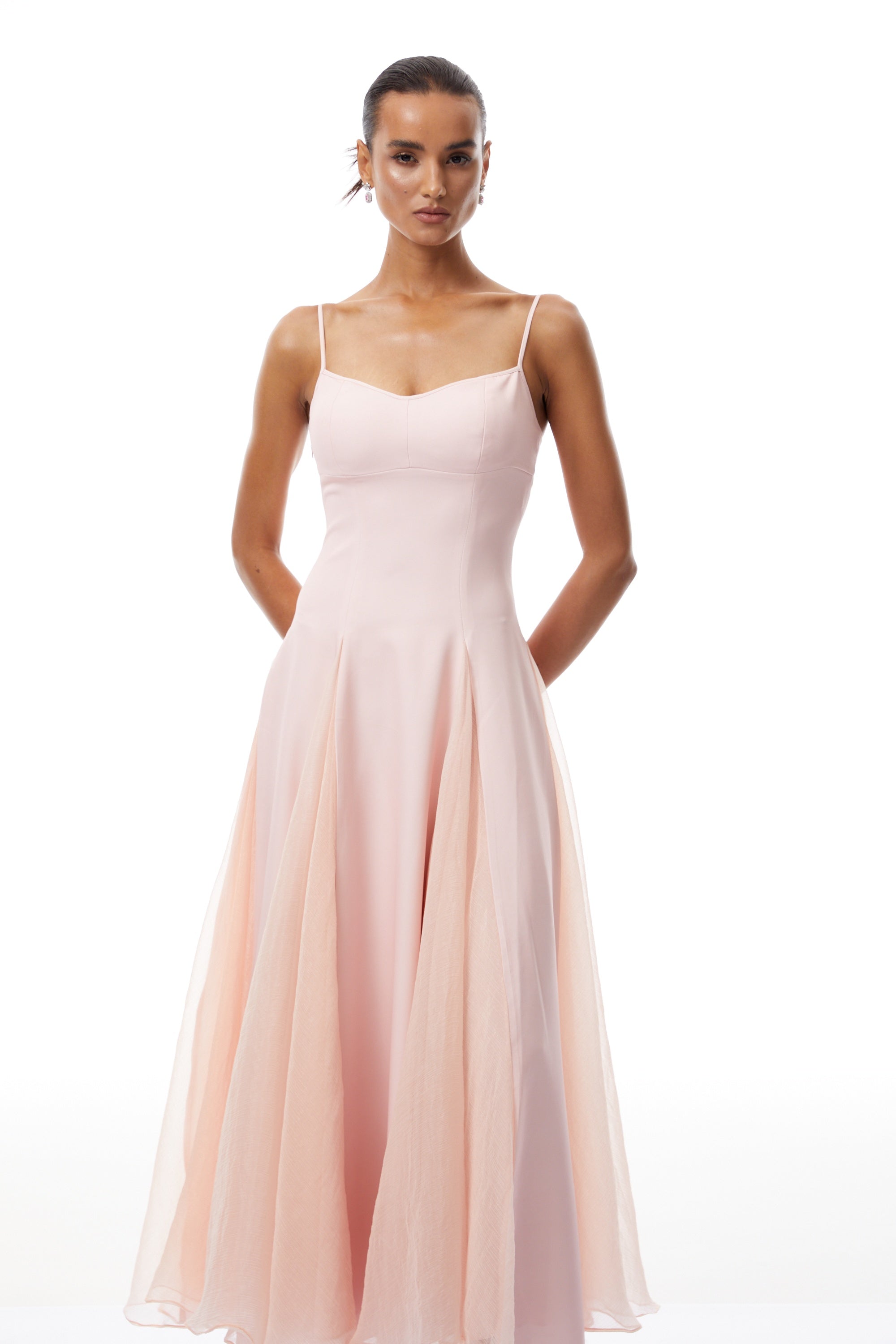 Sofie Pink Pleated Maxi Dress (Final Sale)
