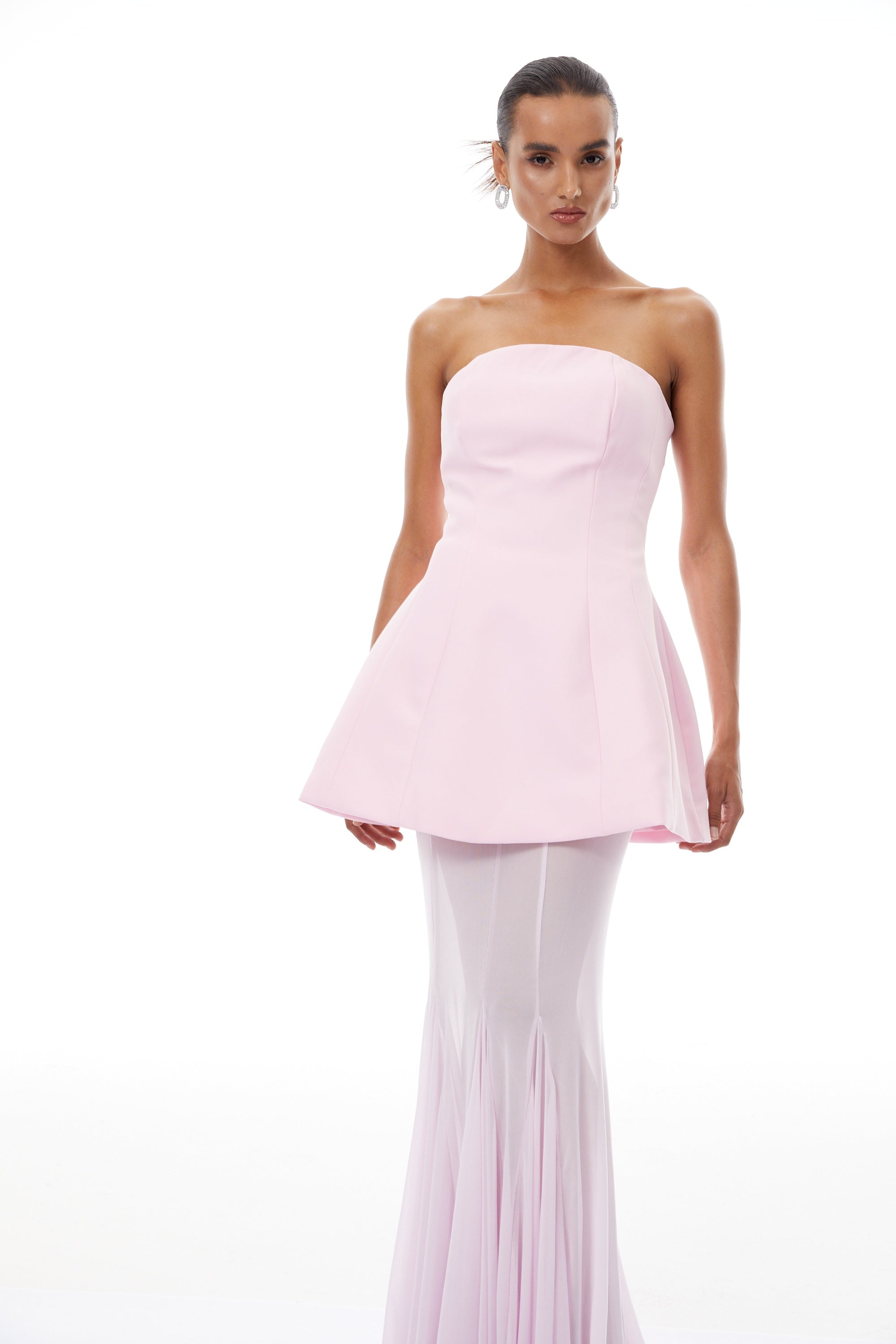 Mélanie Pink Corset Dress & Mesh Skirt Set (Final Sale-US Only)