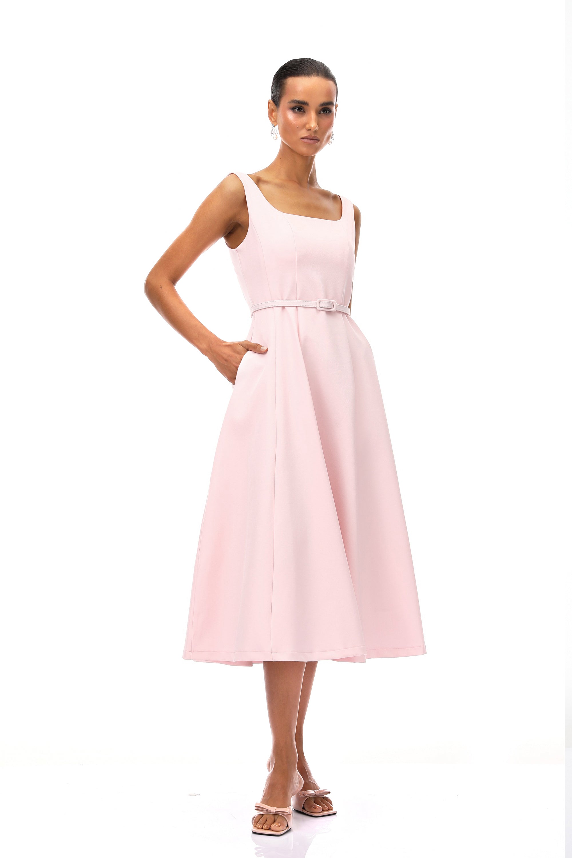 Valéria Pink Crystal Embellished Jacket & Dress Set (Final Sale-US Only)