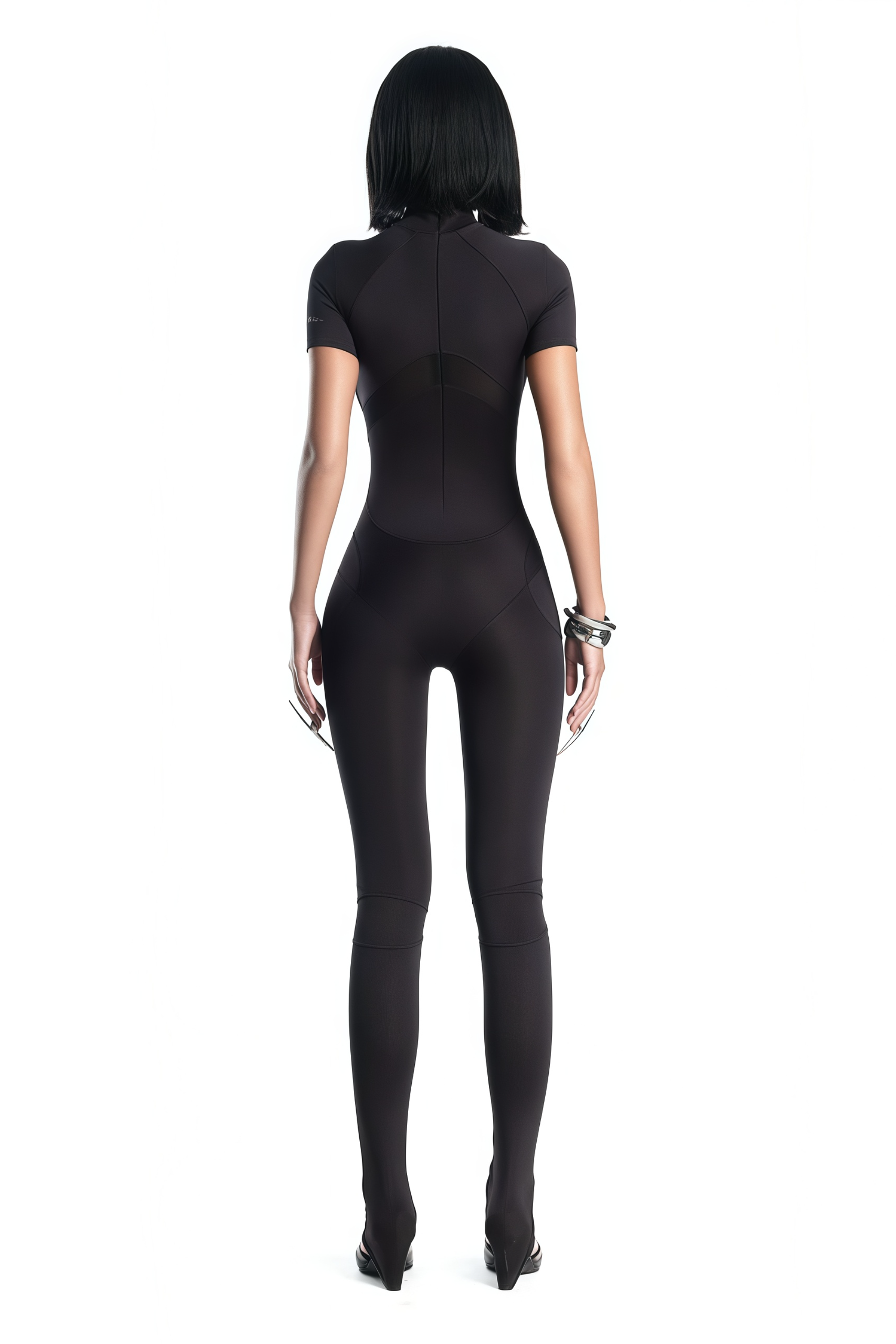 Zéro Black Short Sleeve Catsuit (Final Sale-US Only)