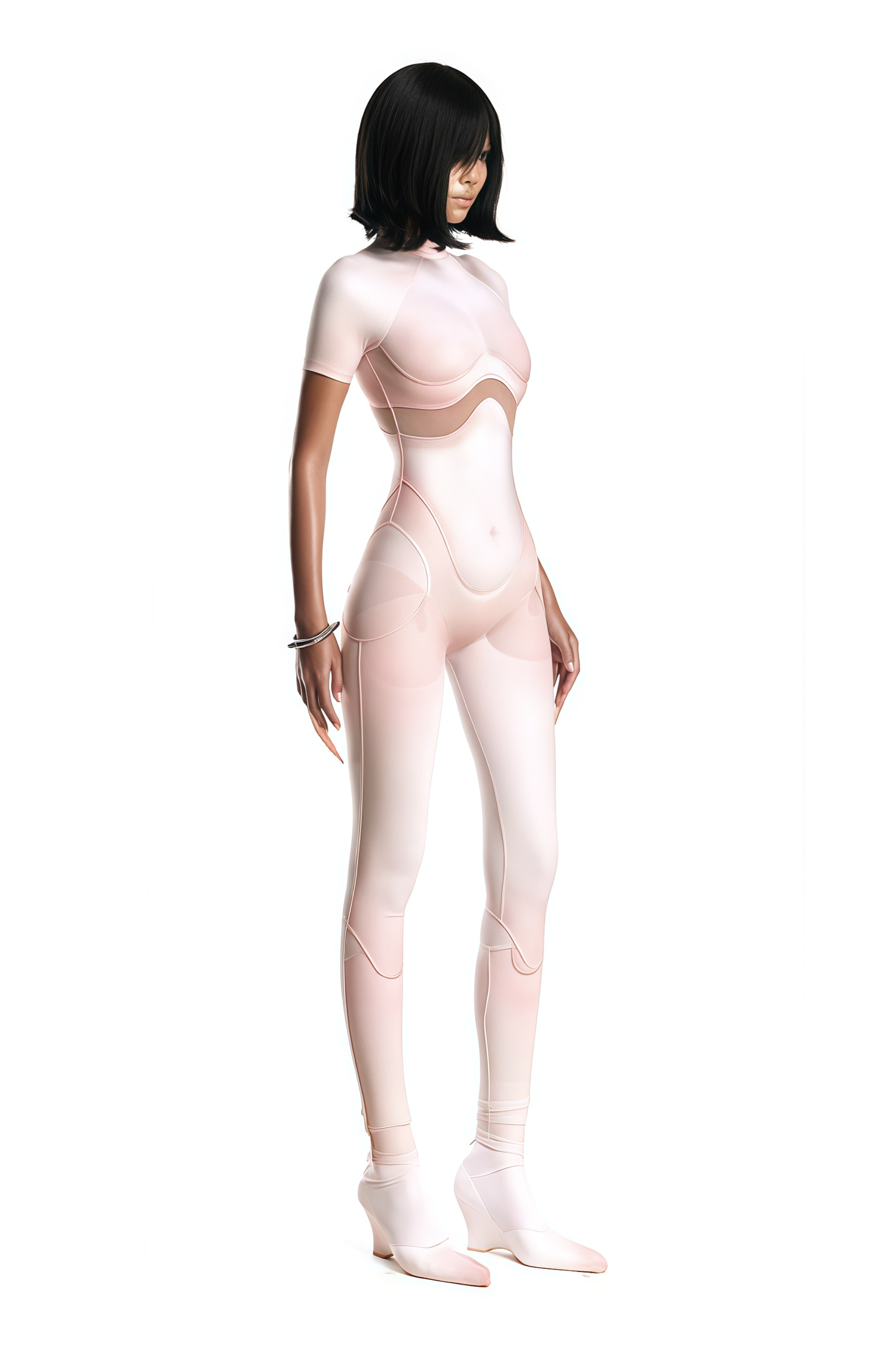 Zéro Pink Short Sleeve Catsuit
