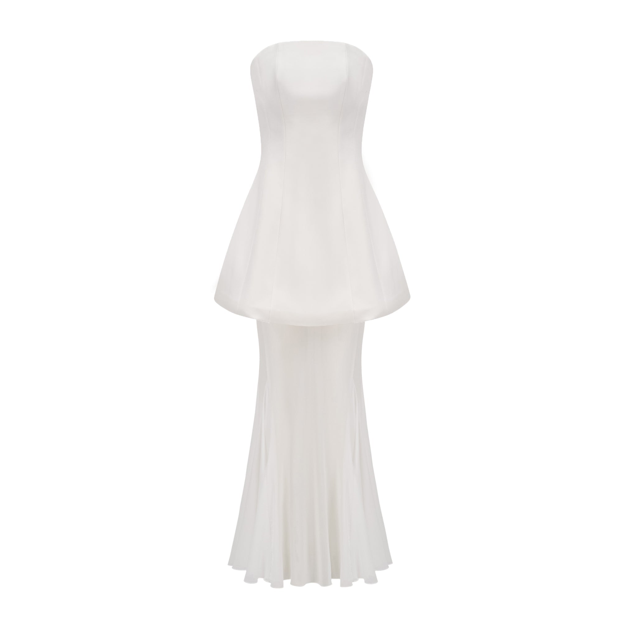 Mélanie White Corset Dress & Mesh Skirt Set (Final Sale-US Only)