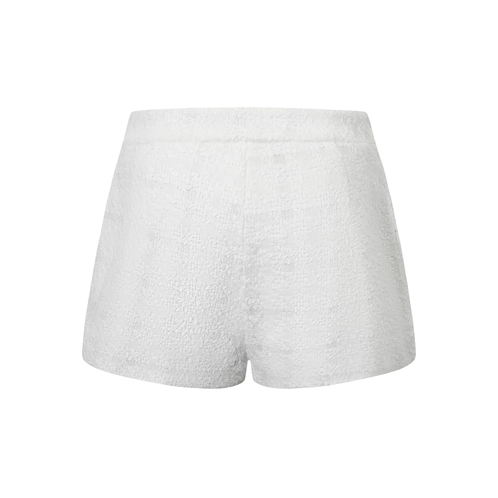 Séraphine White Frayed Tweed Jacket & Shorts Set (Final Sale-US Only)