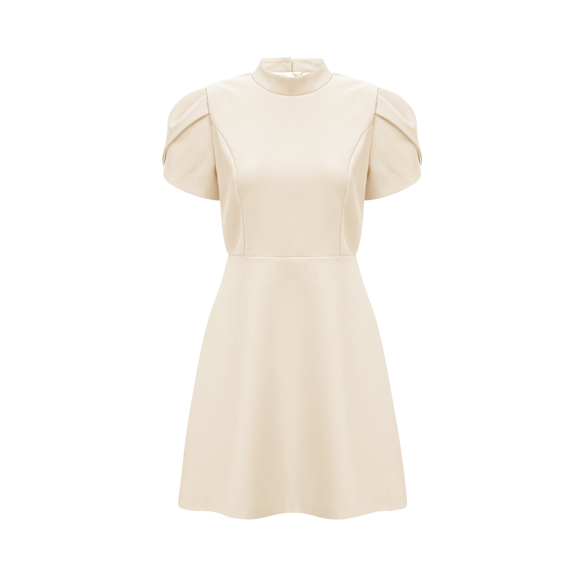 Anna White Petal Sleeve Cut Out Bow Mini Dress (Final Sale)