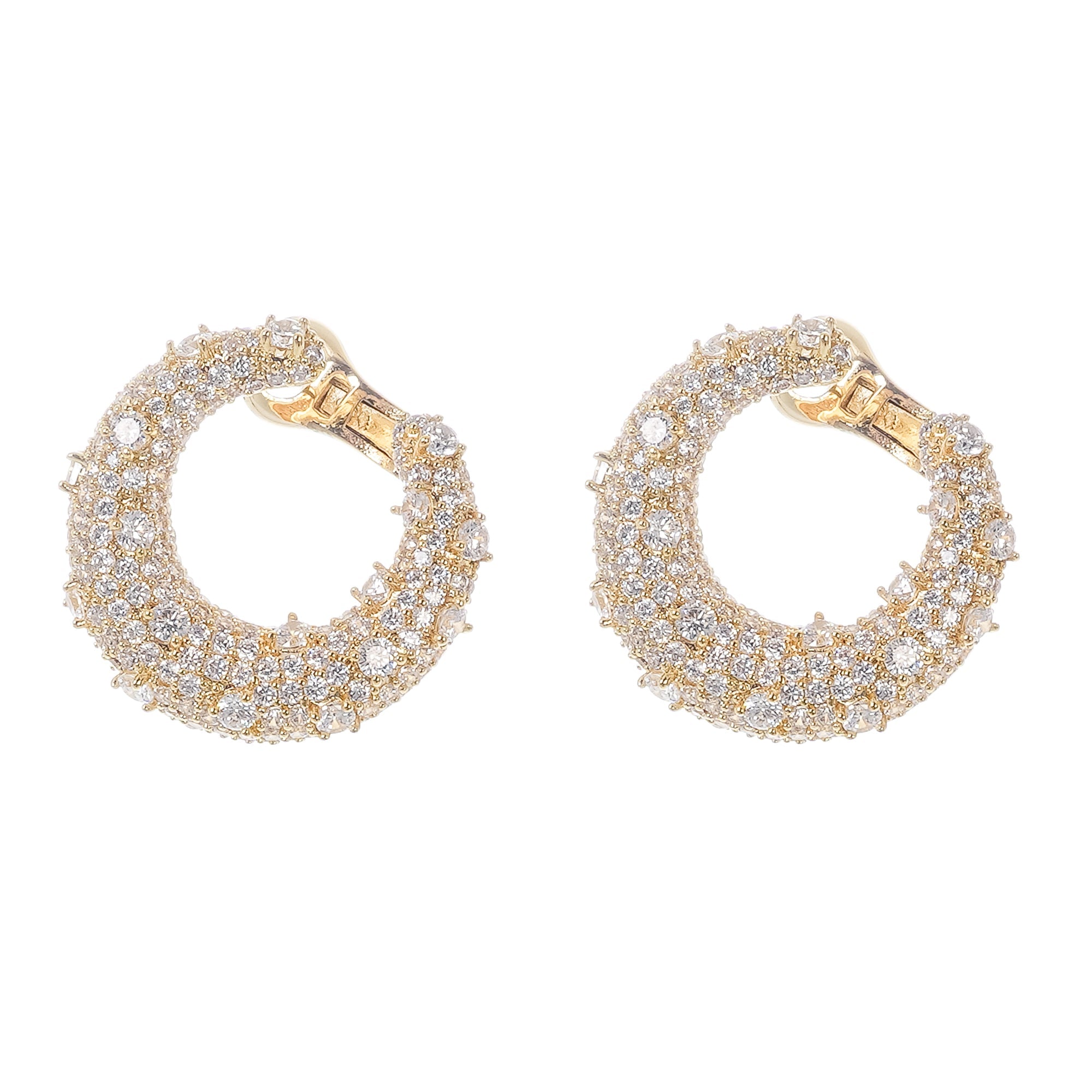 Colette Gold Crystal Embellished Earrings (Final Sale)