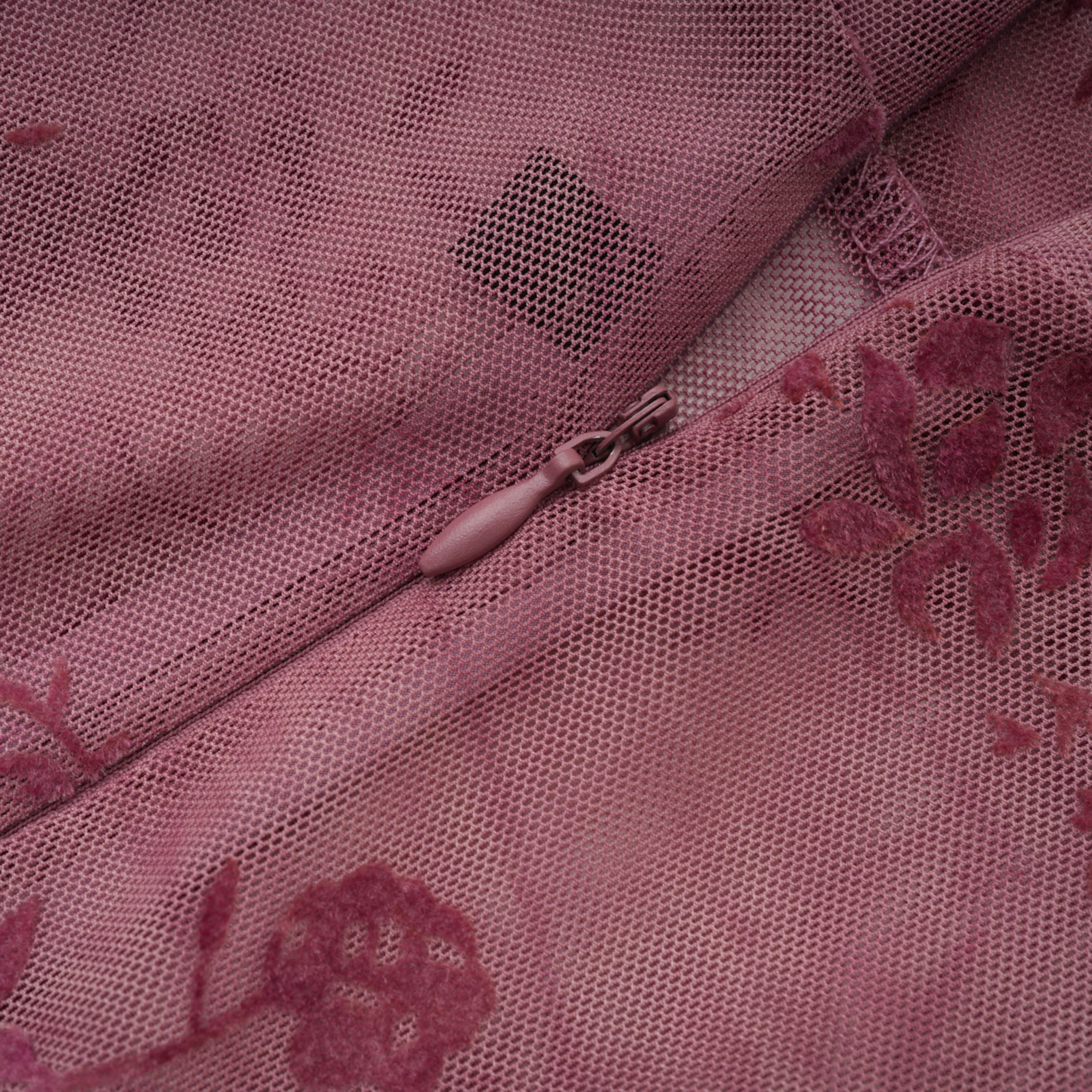 Ariadne Pink Flocked Tulle Maxi Dress